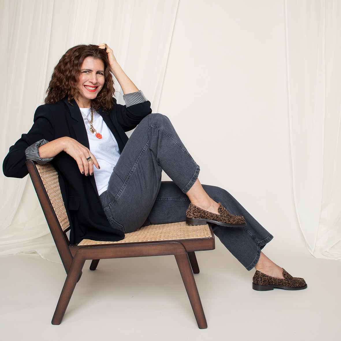 Katherine Leopard Flat Shoe by Esska