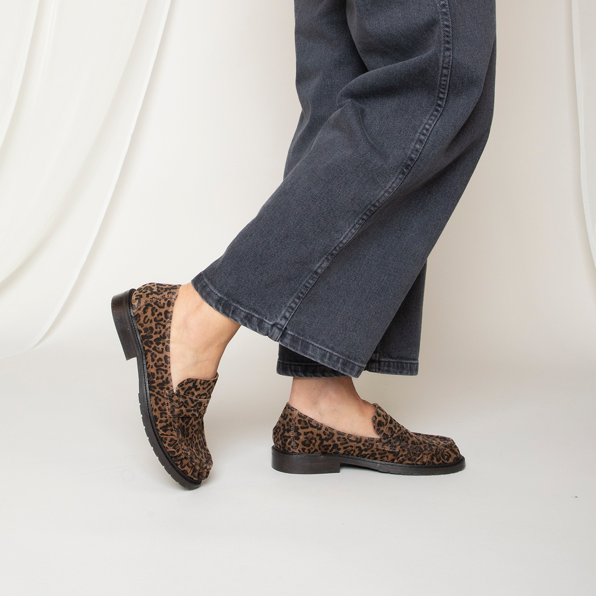 Katherine Leopard Flat Shoe by Esska
