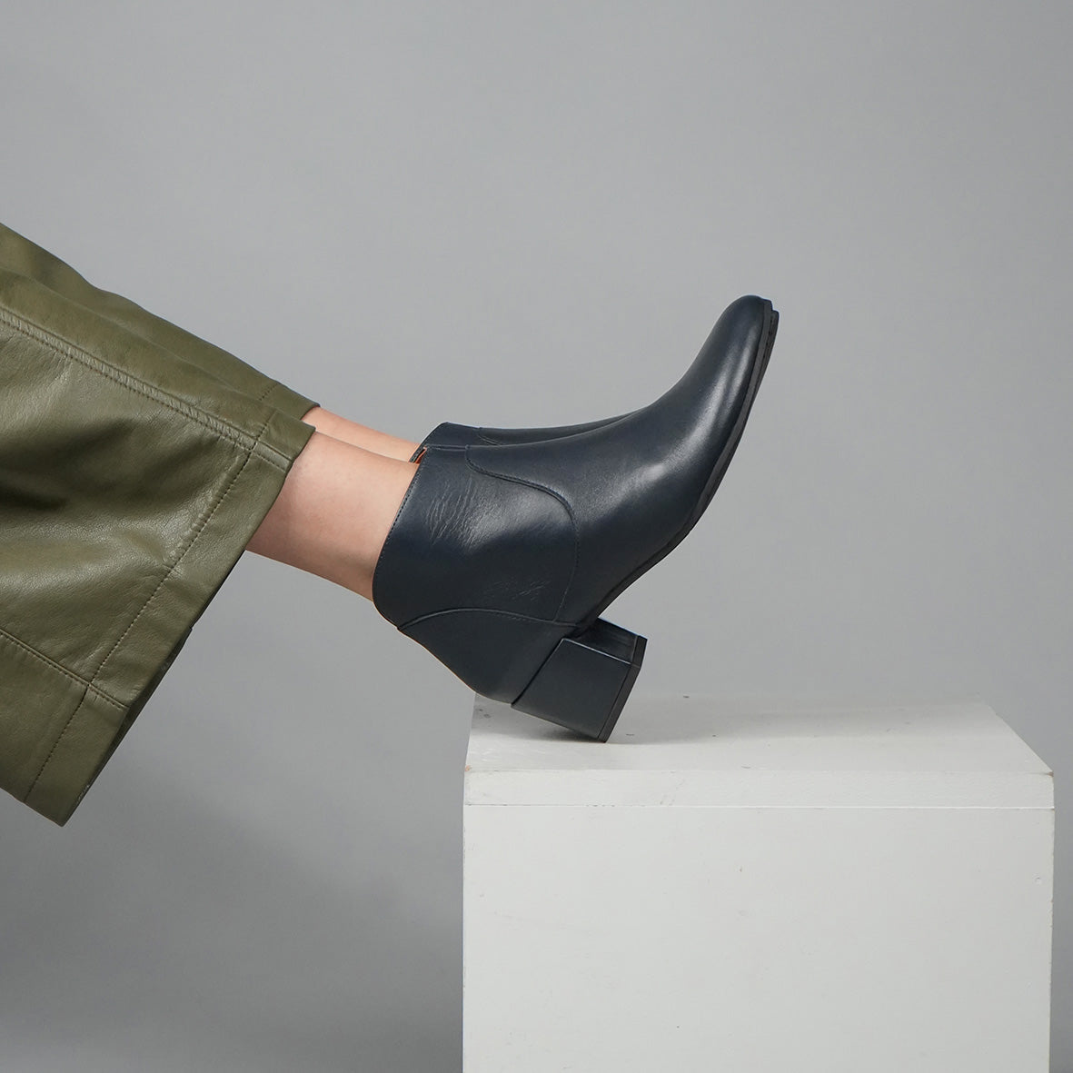 Kiana Navy Low Boot by Esska