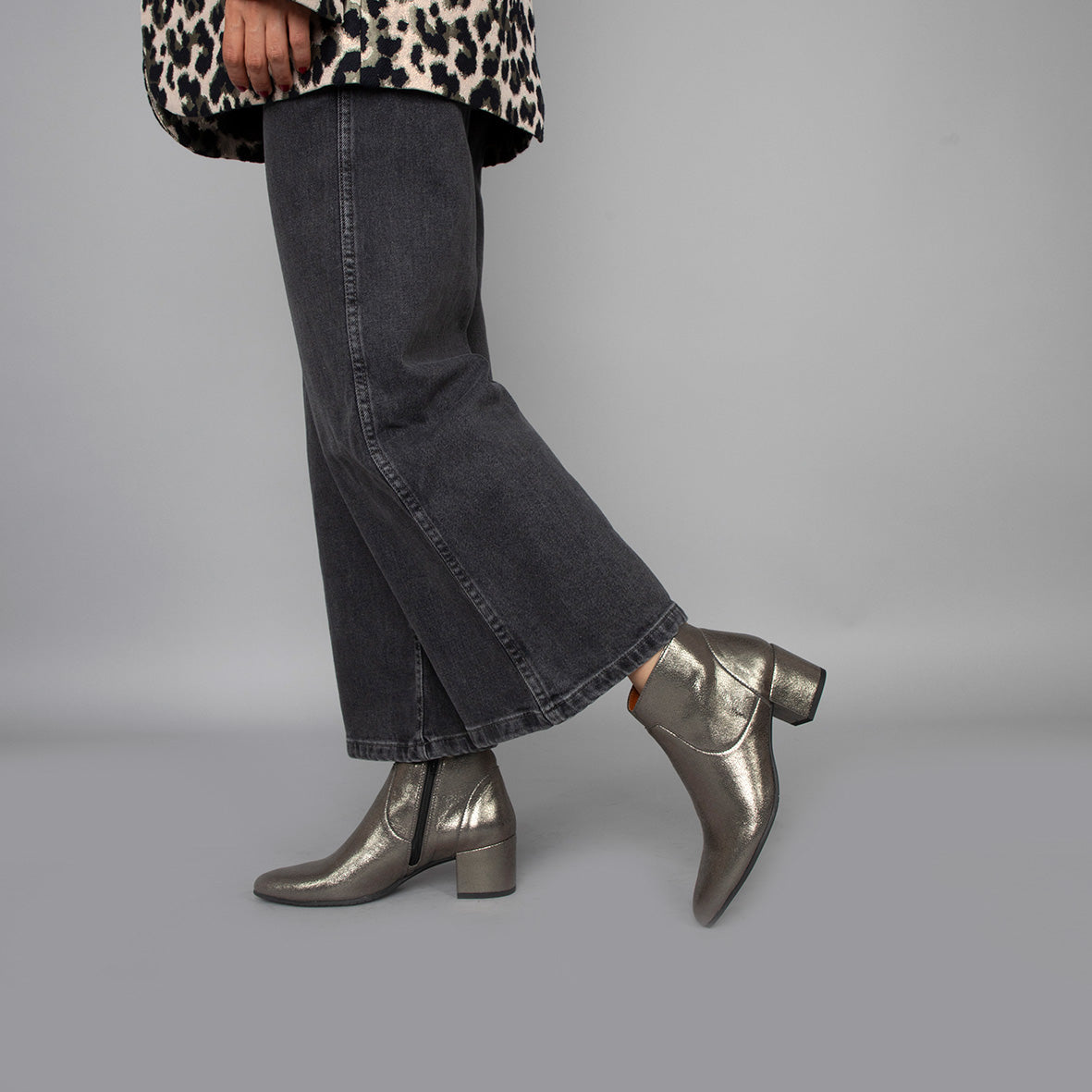 Kiana Vegan Gunmetal Low Boot by Esska