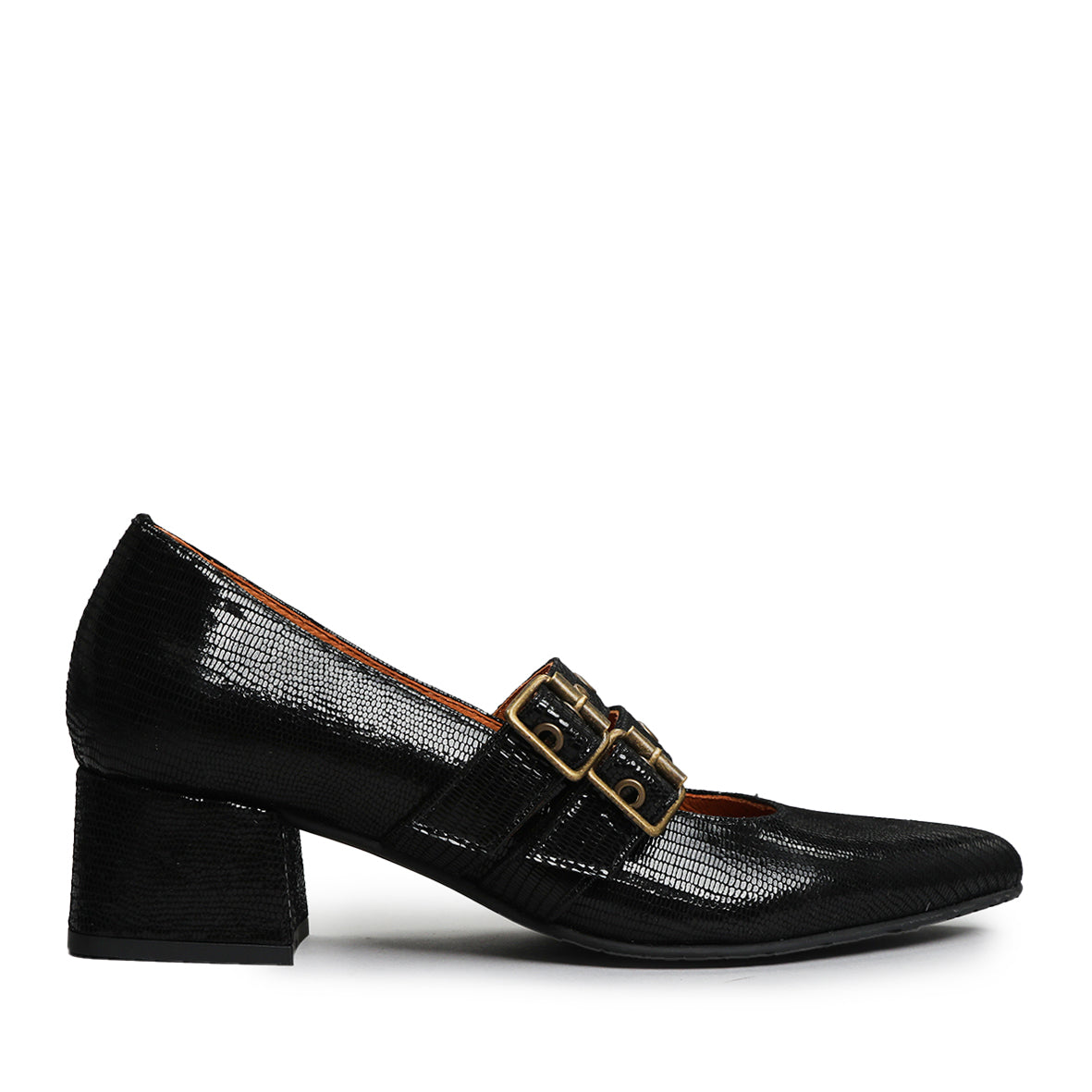 Larissa WIDE Metallic Black Low Shoe by Esska Shoes Ltd