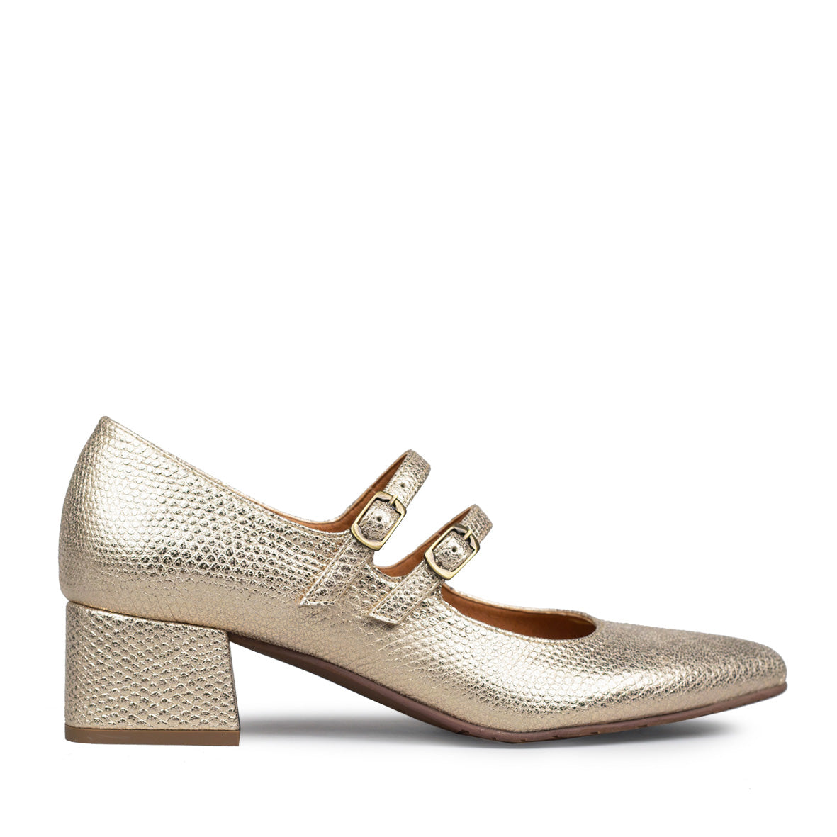 Laura WIDE Vegan Embossed Platinum