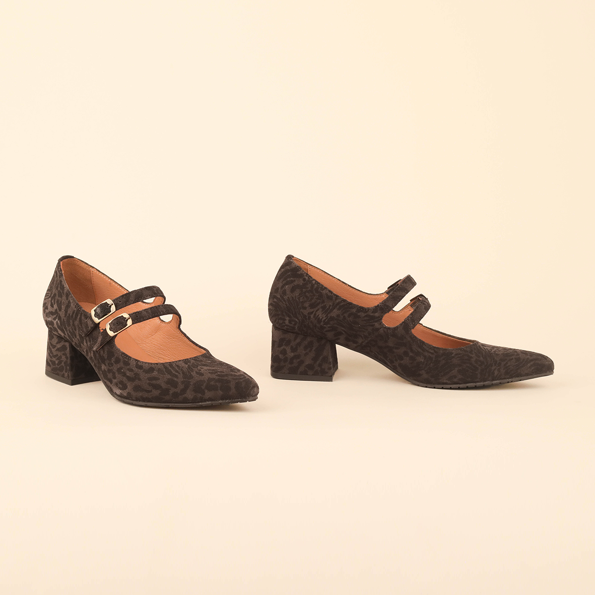 Laura WIDE Dark Brown Leopard