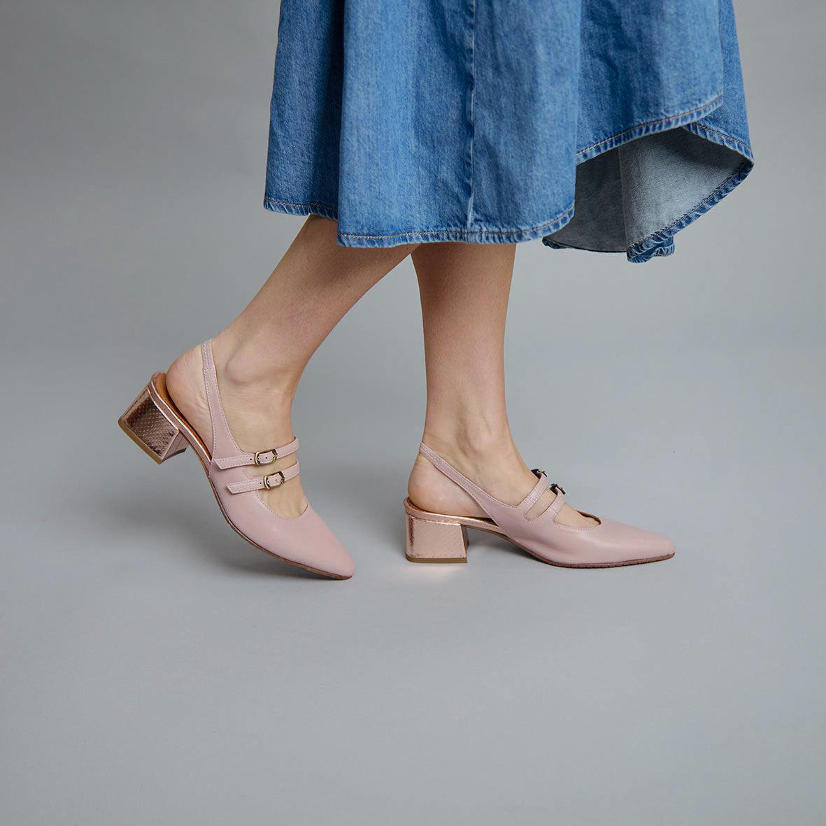 Layal Dusty Pink Low Shoe by Esska
