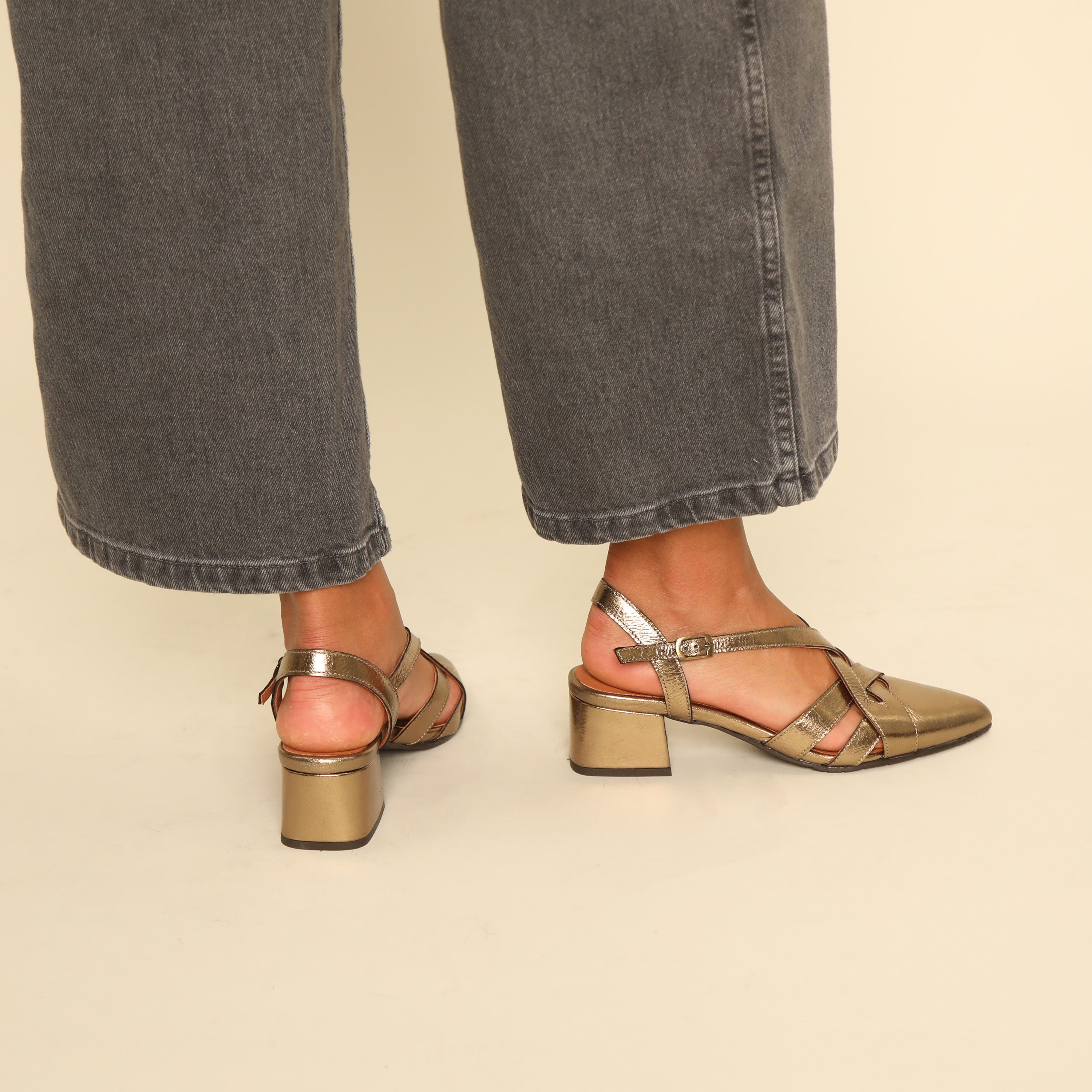 Lexi Metallic Smoke Low Shoe by Esska