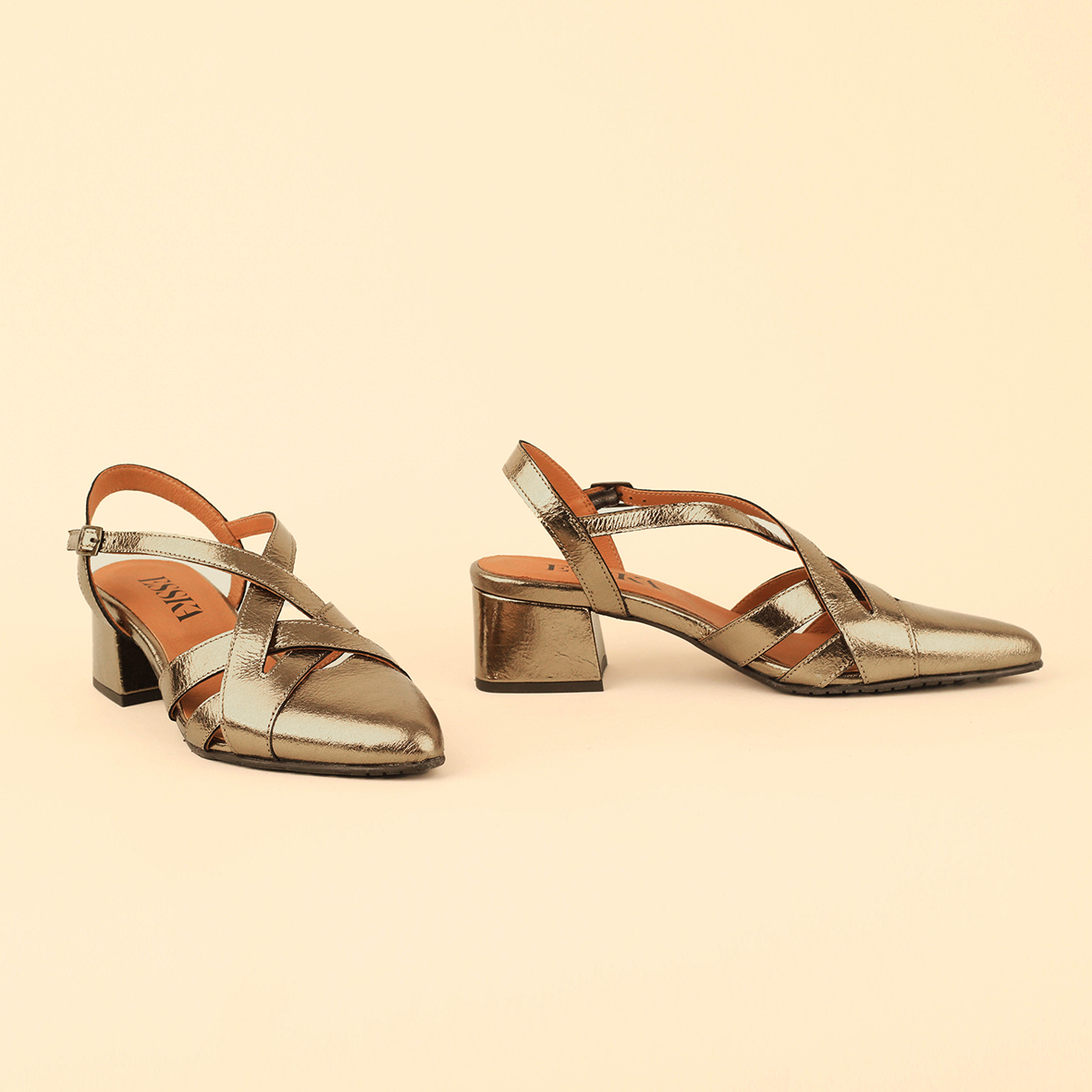 Lexi Metallic Smoke Low Shoe by Esska