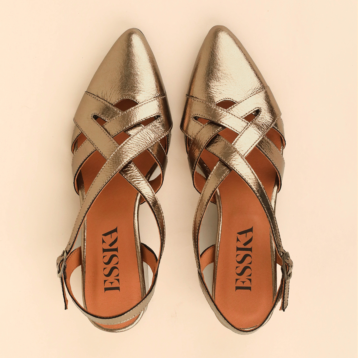 Lexi Metallic Smoke Low Shoe by Esska
