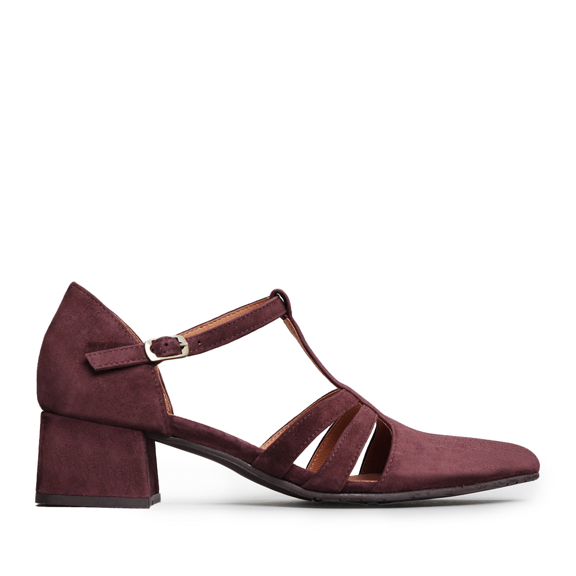 Lina Burgundy Suede Low Shoe by Esska