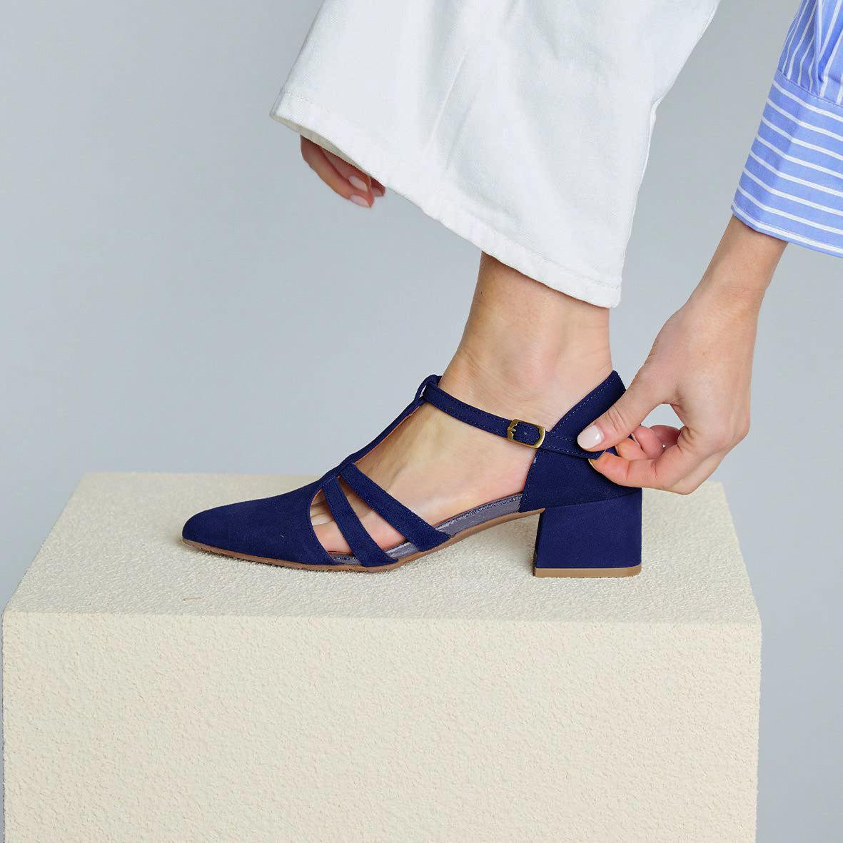 Lina Ink Blue Low Shoe by Esska