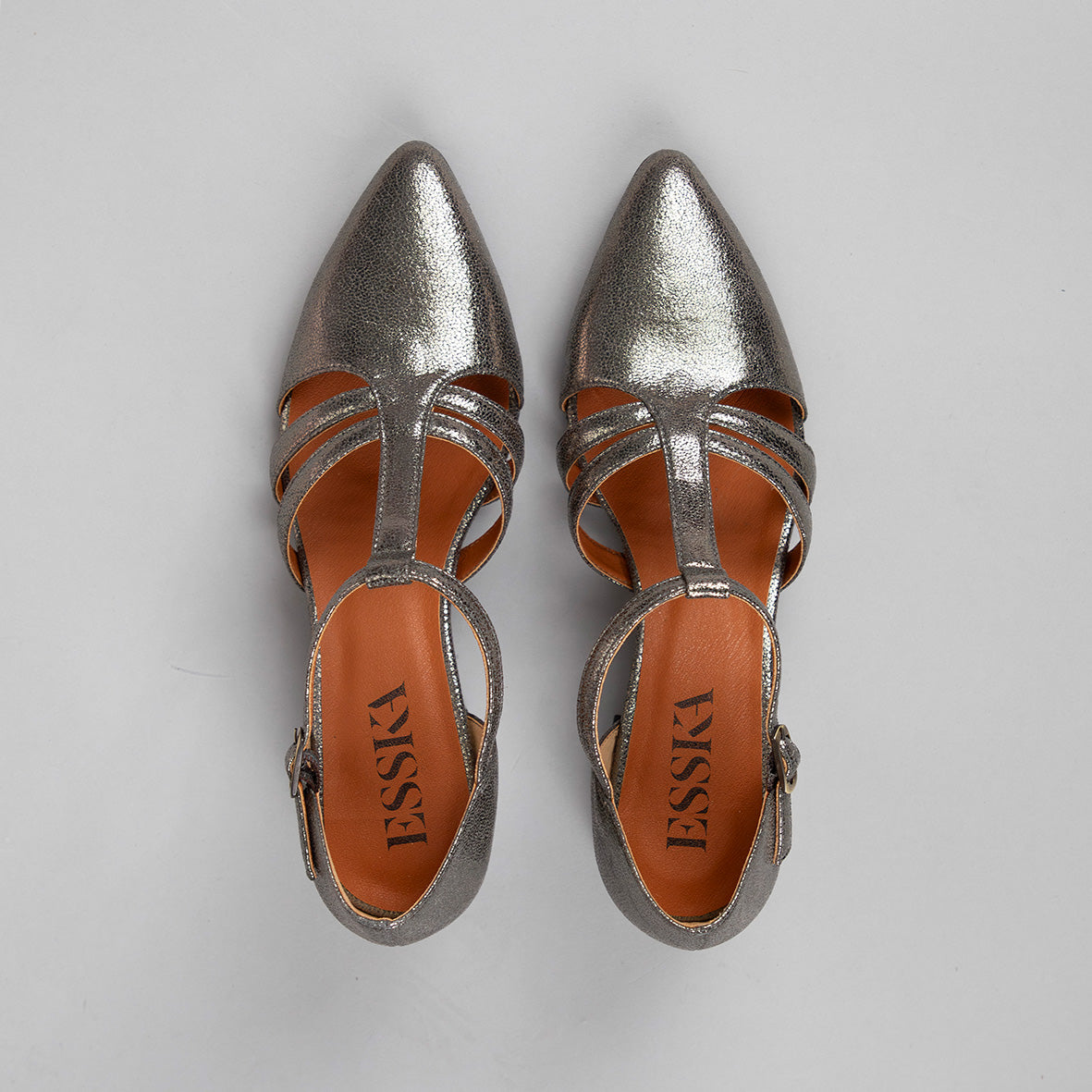 Lina Vegan Gunmetal Low Shoe by Esska