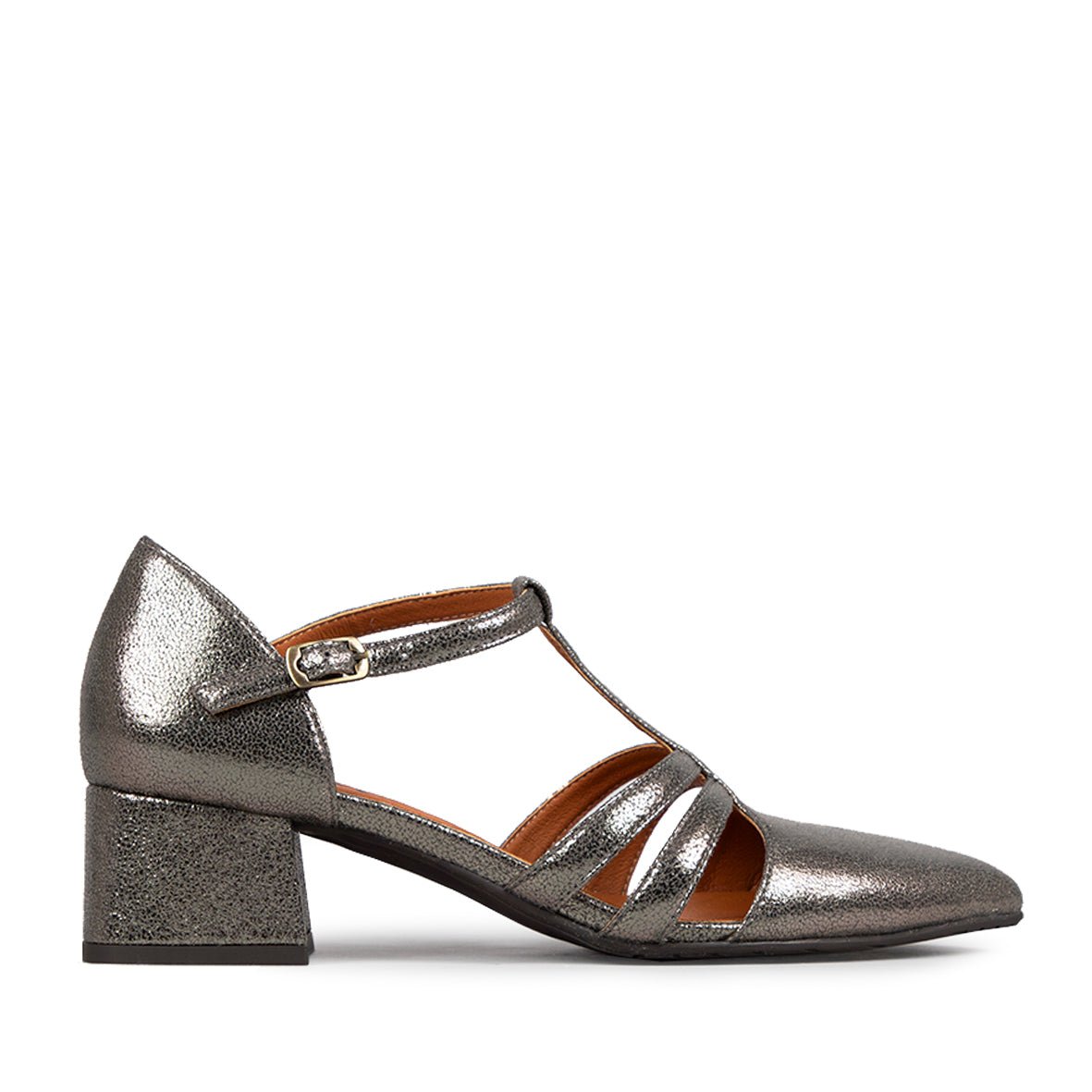 Lina Vegan Gunmetal Low Shoe by Esska