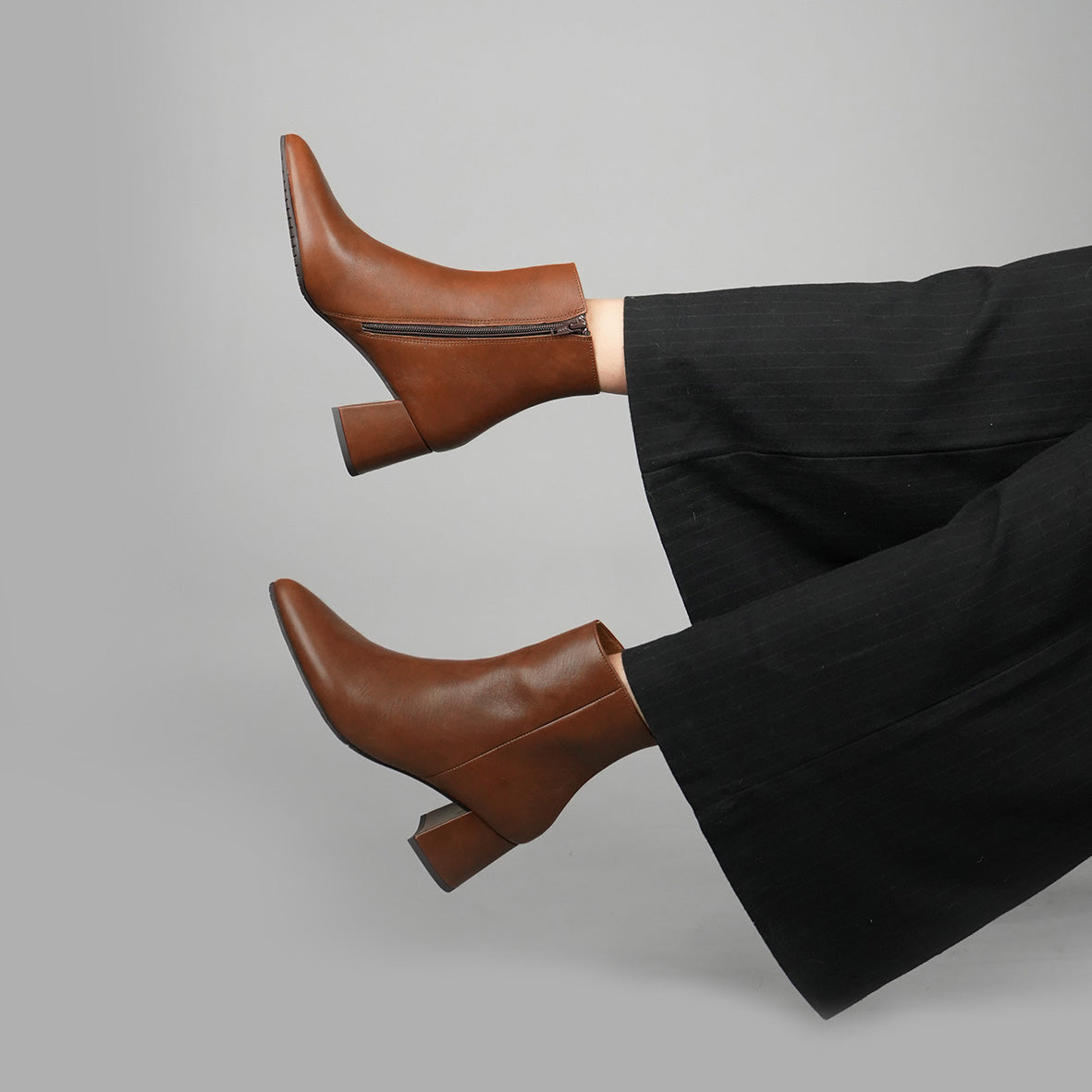 Lorna Cognac Mid Boot by Esska