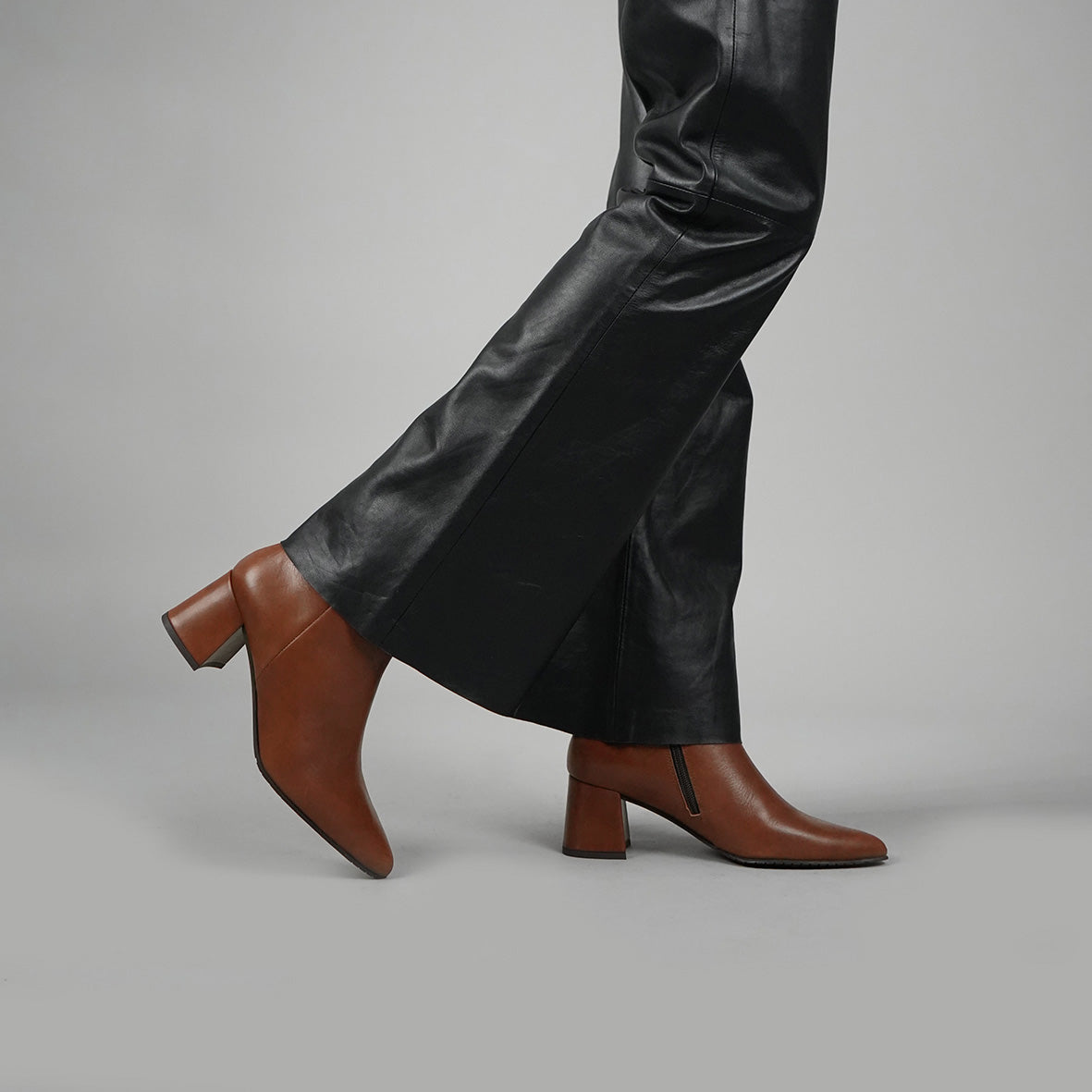 Lorna Cognac Mid Boot by Esska