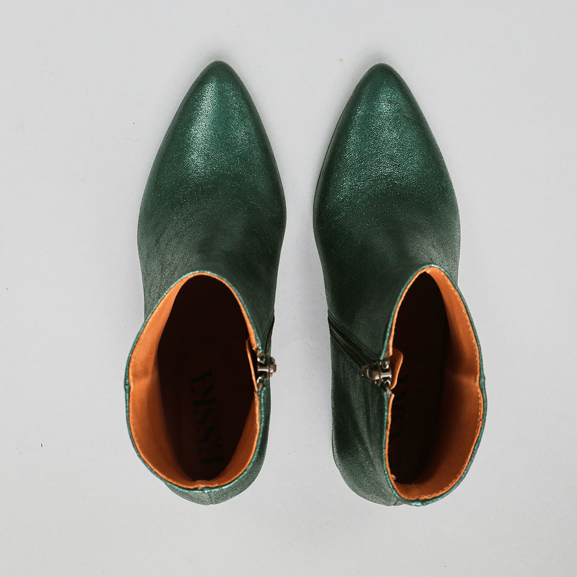 Lorna Metallic Green Mid Boot by Esska