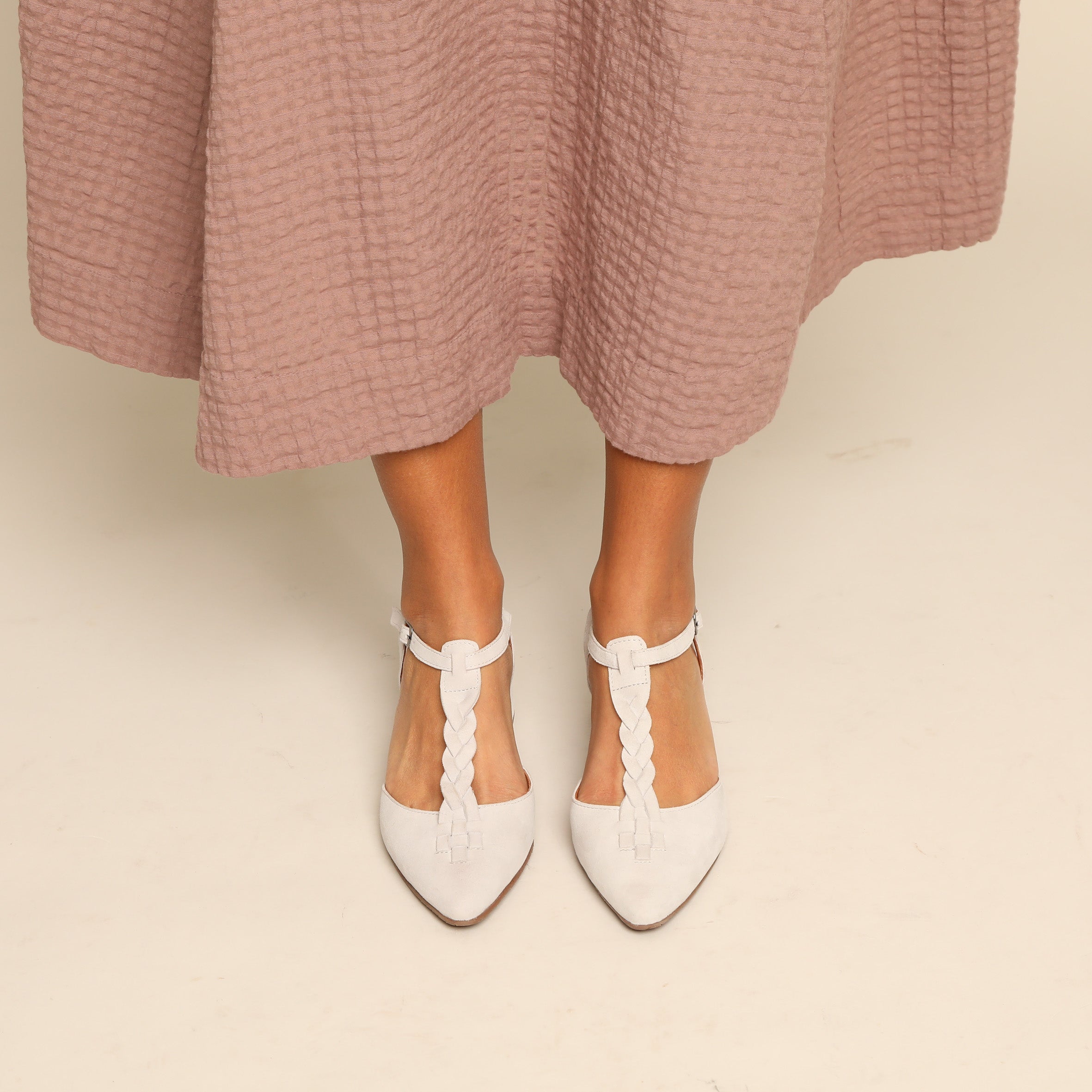 Lydia Light Grey Low Shoe by Esska