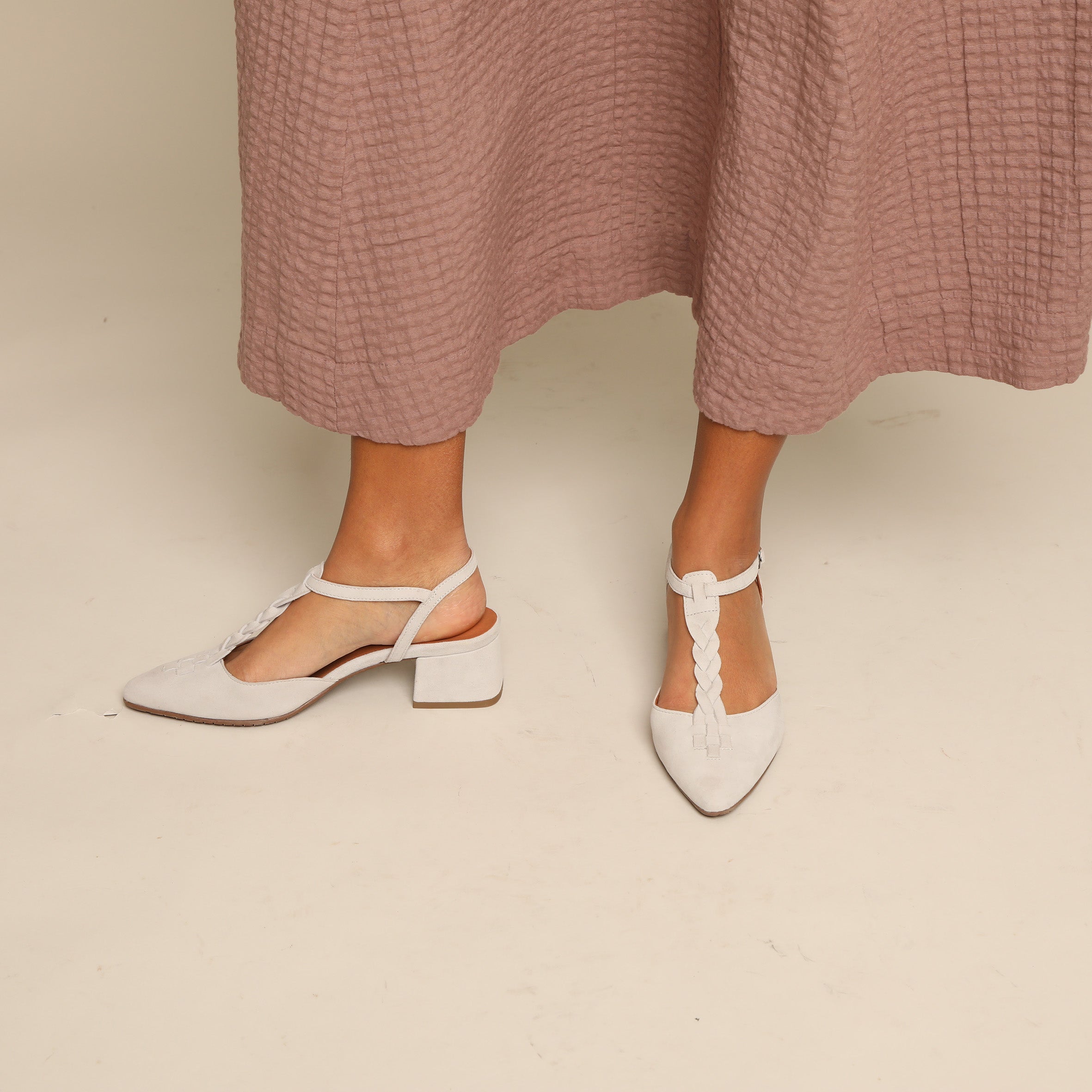 Lydia Light Grey Low Shoe by Esska