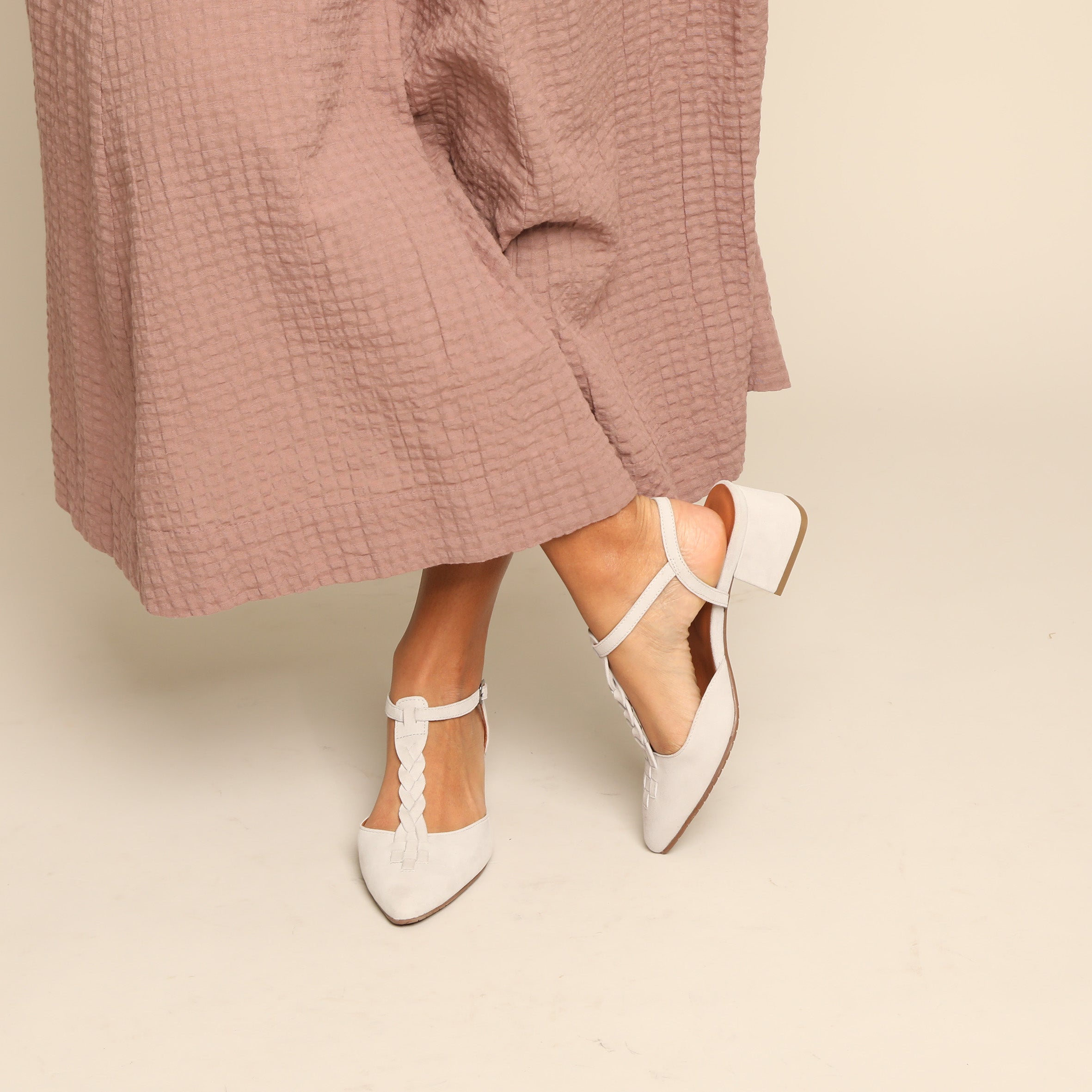 Lydia Light Grey Low Shoe by Esska
