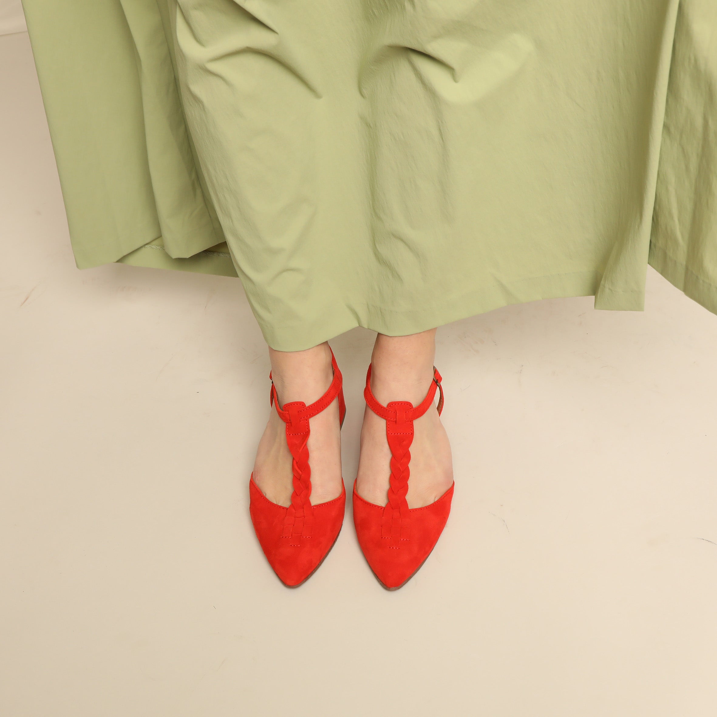 Lydia Red Low Shoe by Esska