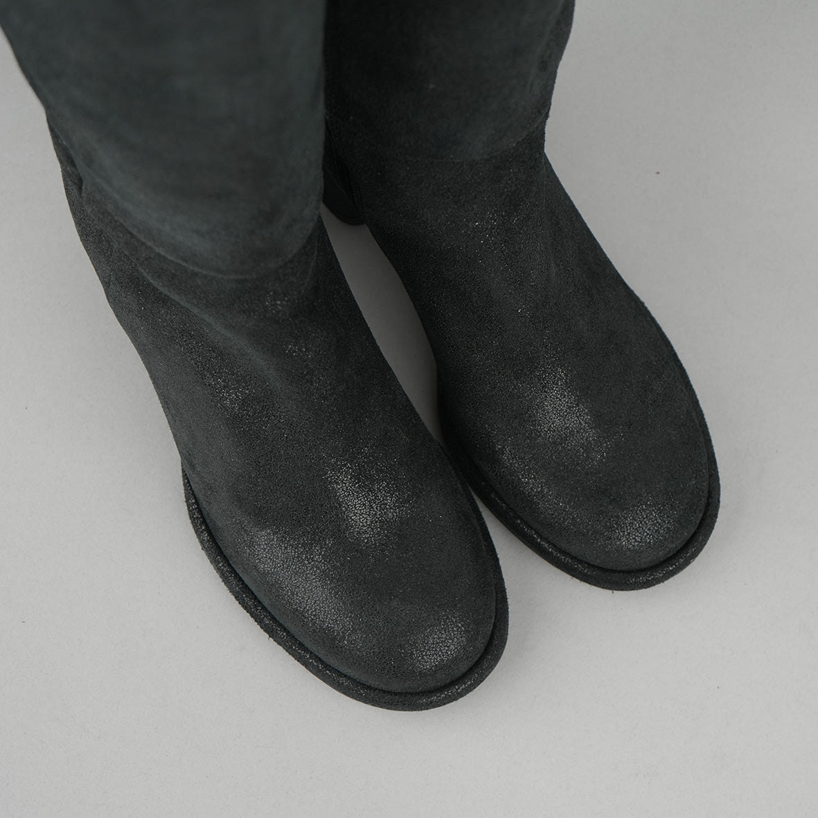 Margot Metallic Black Mid Boot by Esska