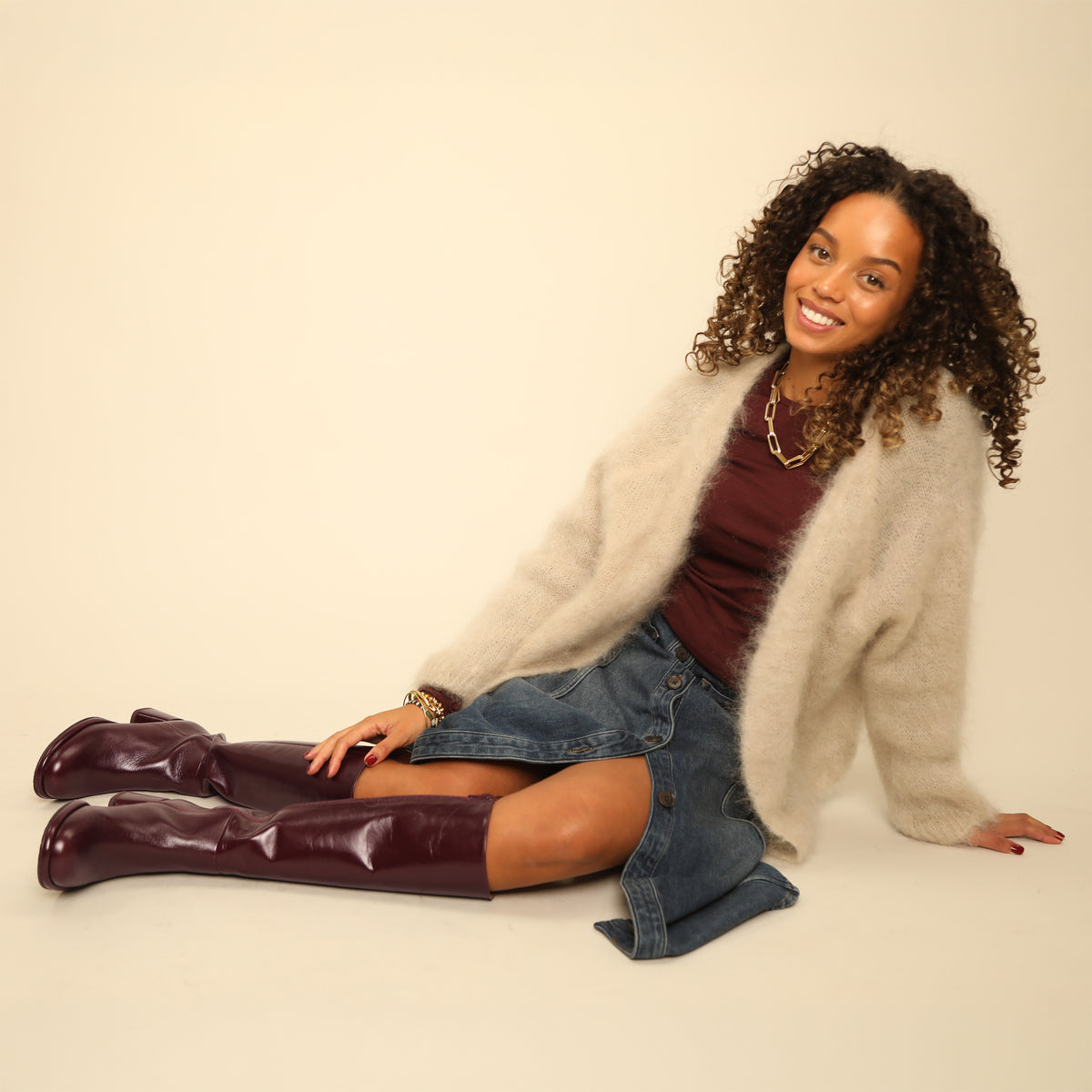 Margot Bordeaux Mid Boot by Esska