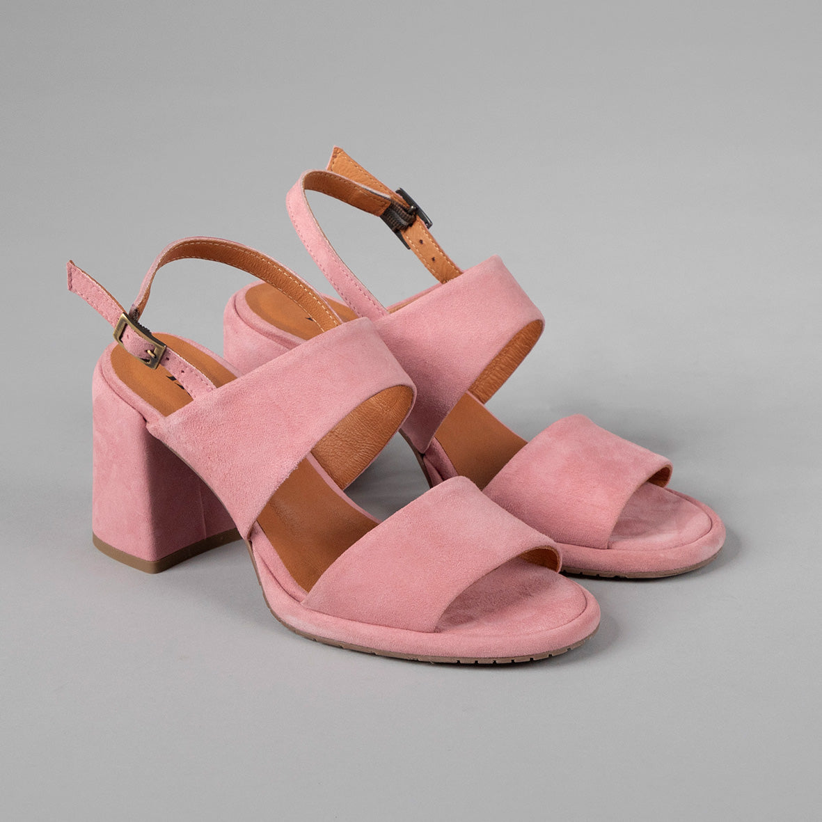 Maribex Pink Suede High Sandal by Esska