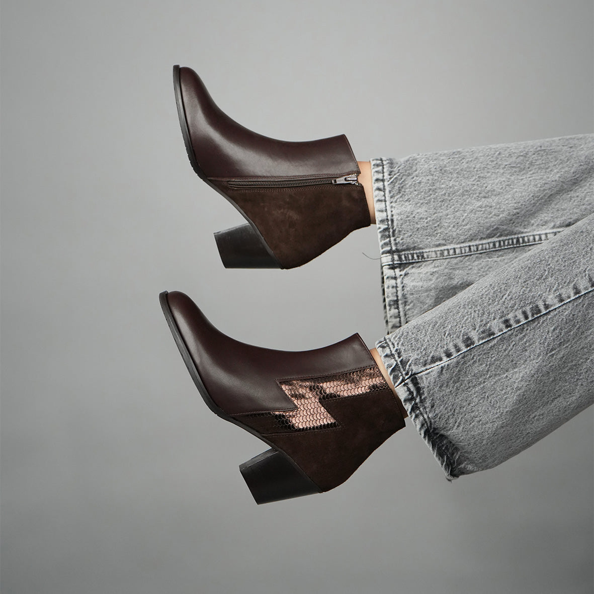 Mash Dark Brown Mid Boot by Esska