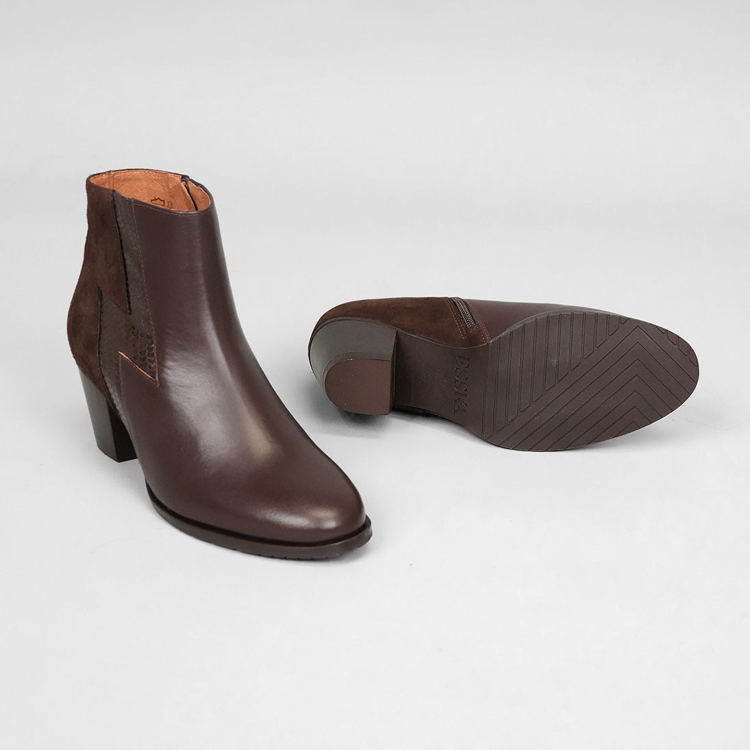 Mash Dark Brown Mid Boot by Esska