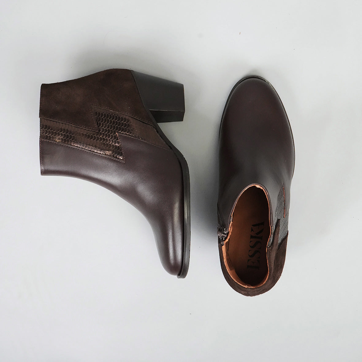 Mash Dark Brown Mid Boot by Esska