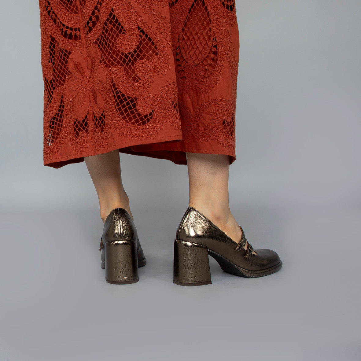 Maya Metallic Mid High Shoe by Esska