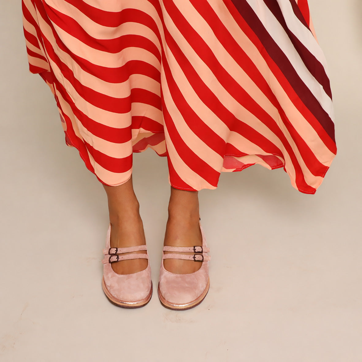 Melody Light Dusty Pink Mid Shoe by Esska