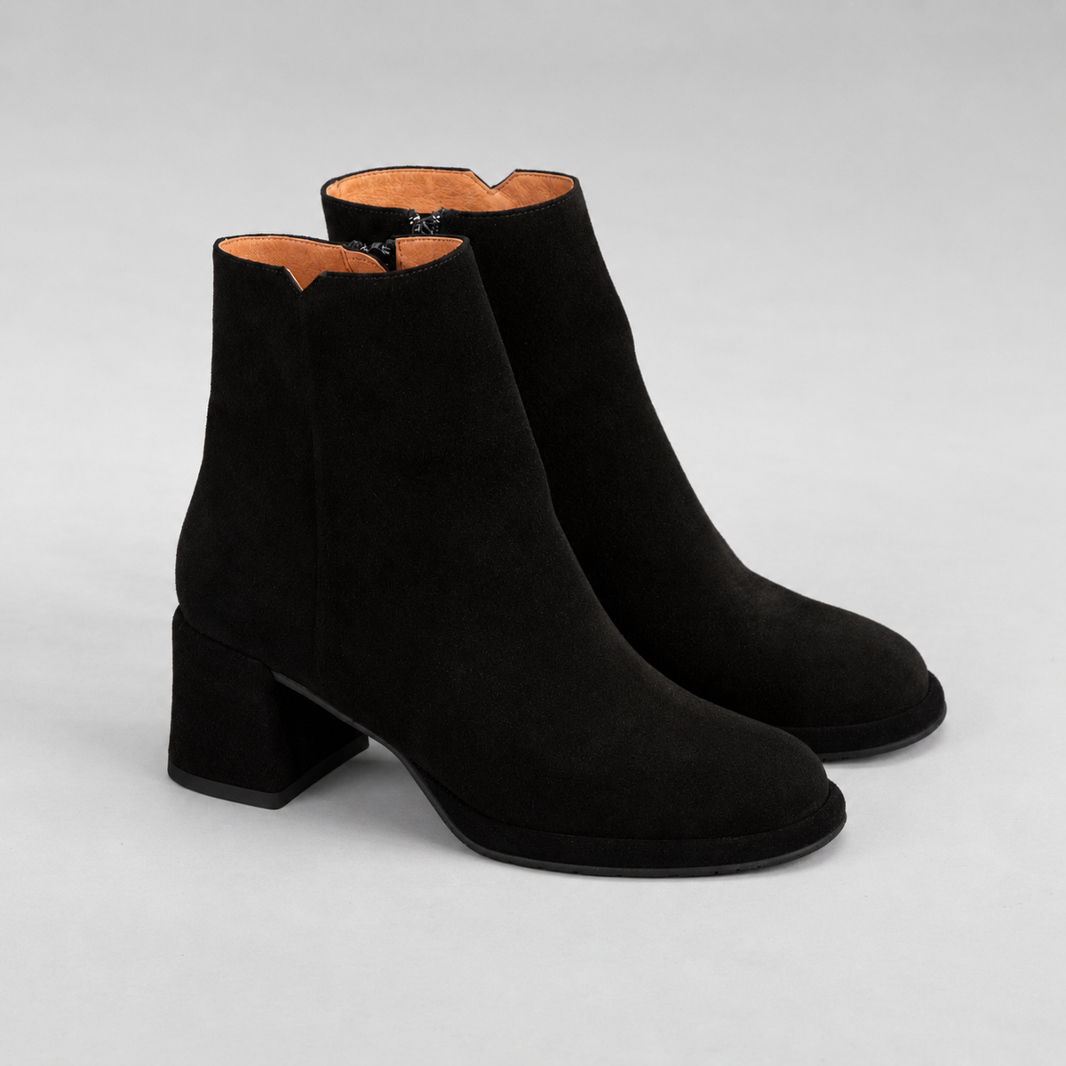 Mona Black Suede Mid Boot by Esska
