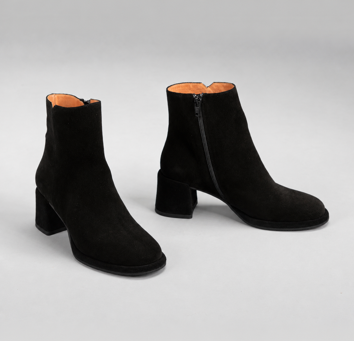 Mona Black Suede Mid Boot by Esska