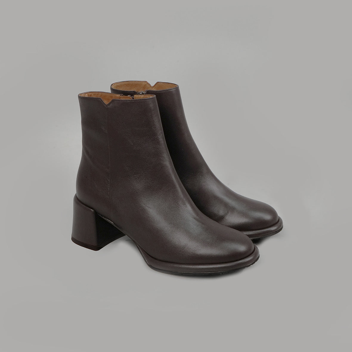 Mona Dark Brown Mid Boot by Esska