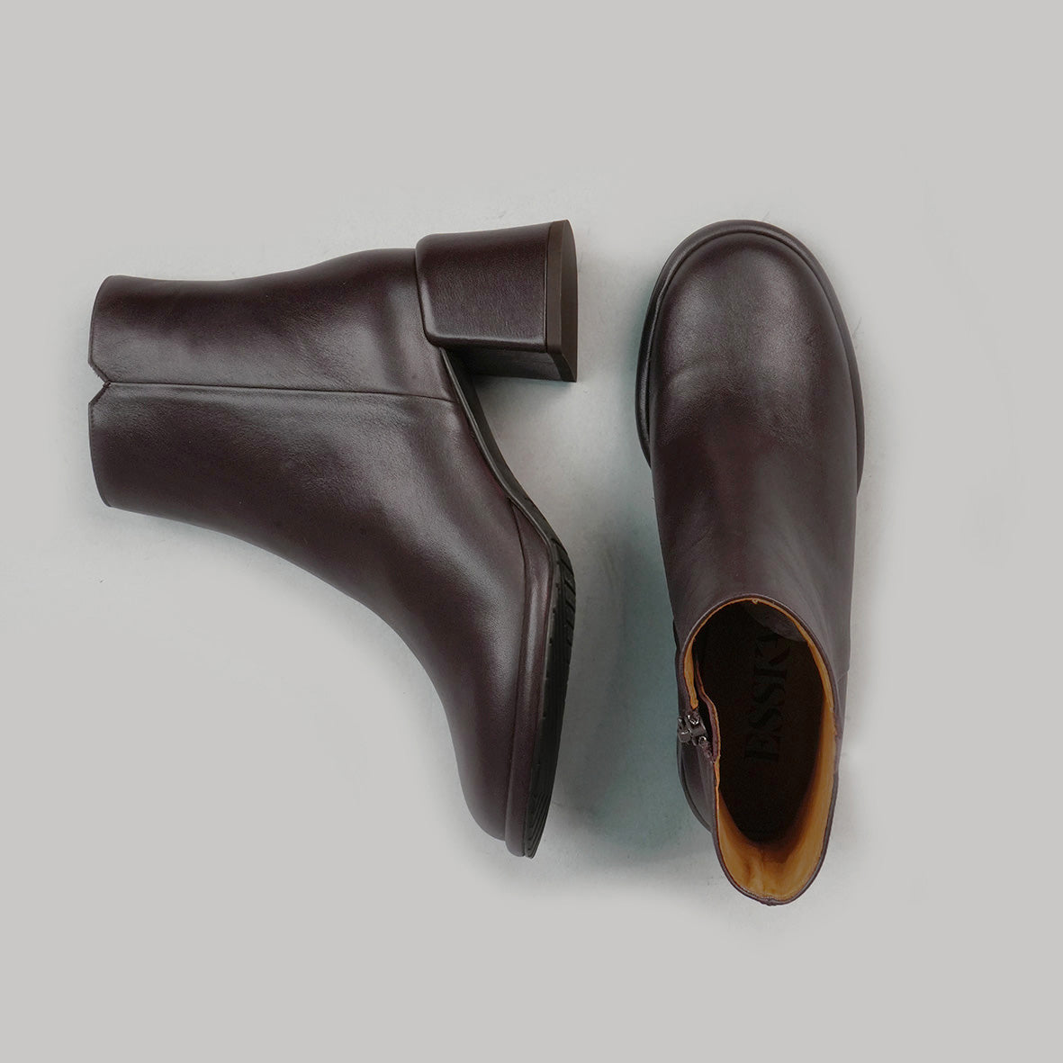 Mona Dark Brown Mid Boot by Esska