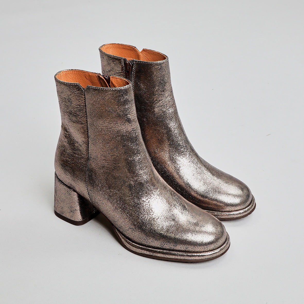 Mona Metallic Iron Mid Boot by Esska