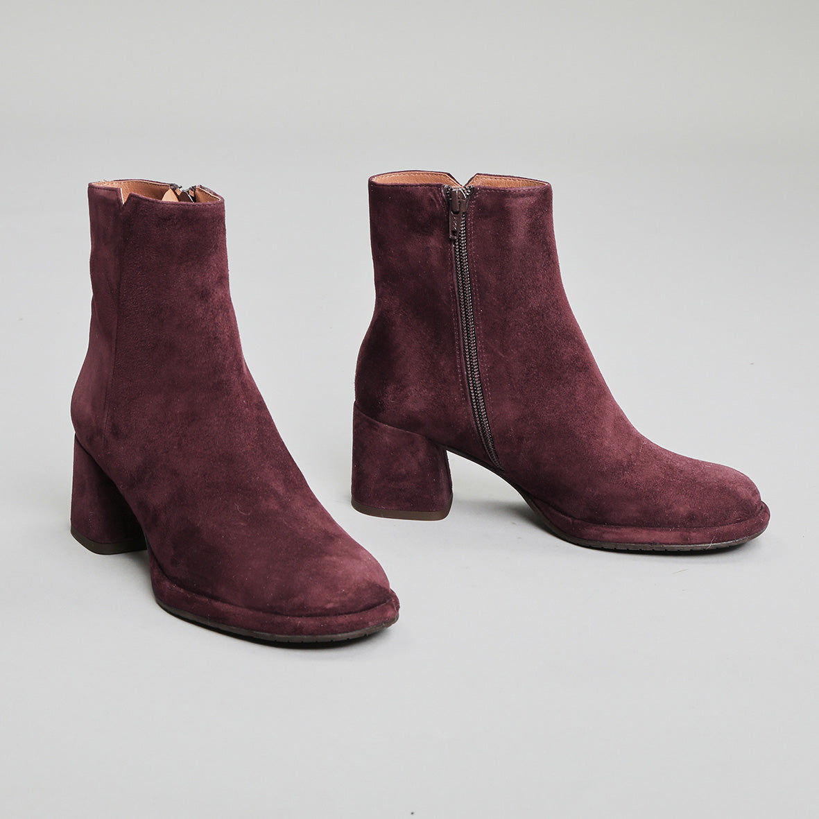 Mona Suede Burgundy Mid Boot by Esska