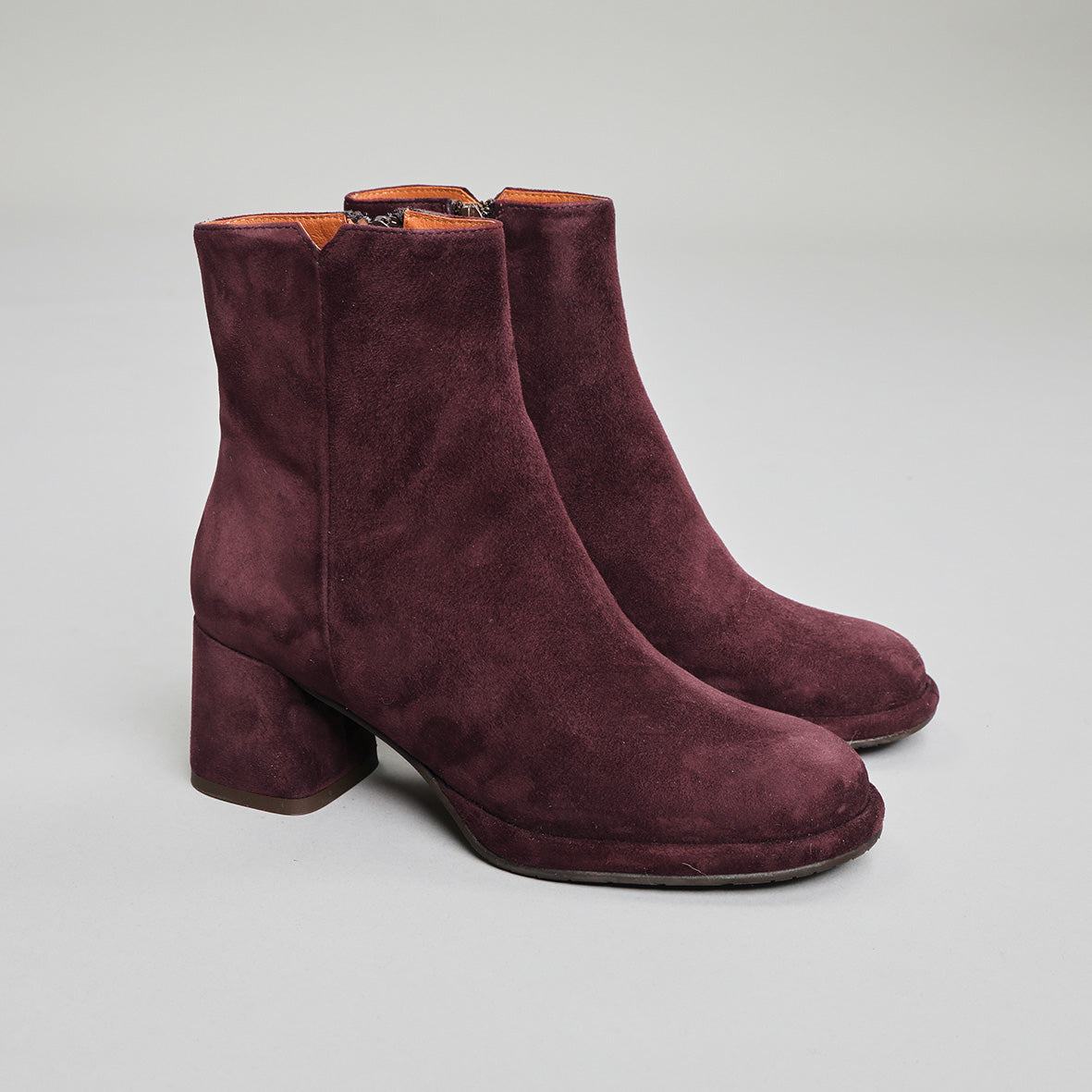 Mona Suede Burgundy Mid Boot by Esska