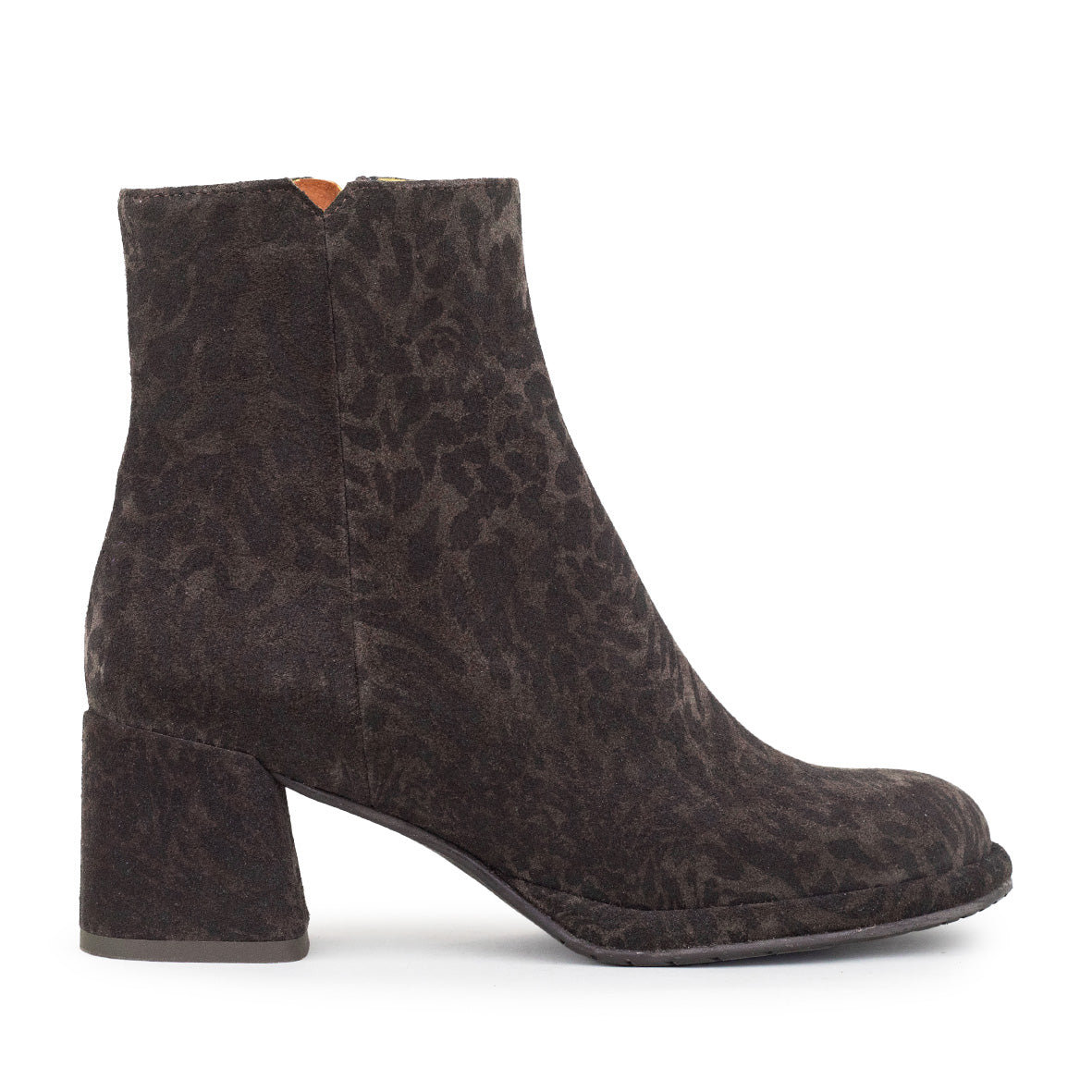 Mona Dark Brown Leopard Mid Boot by Esska