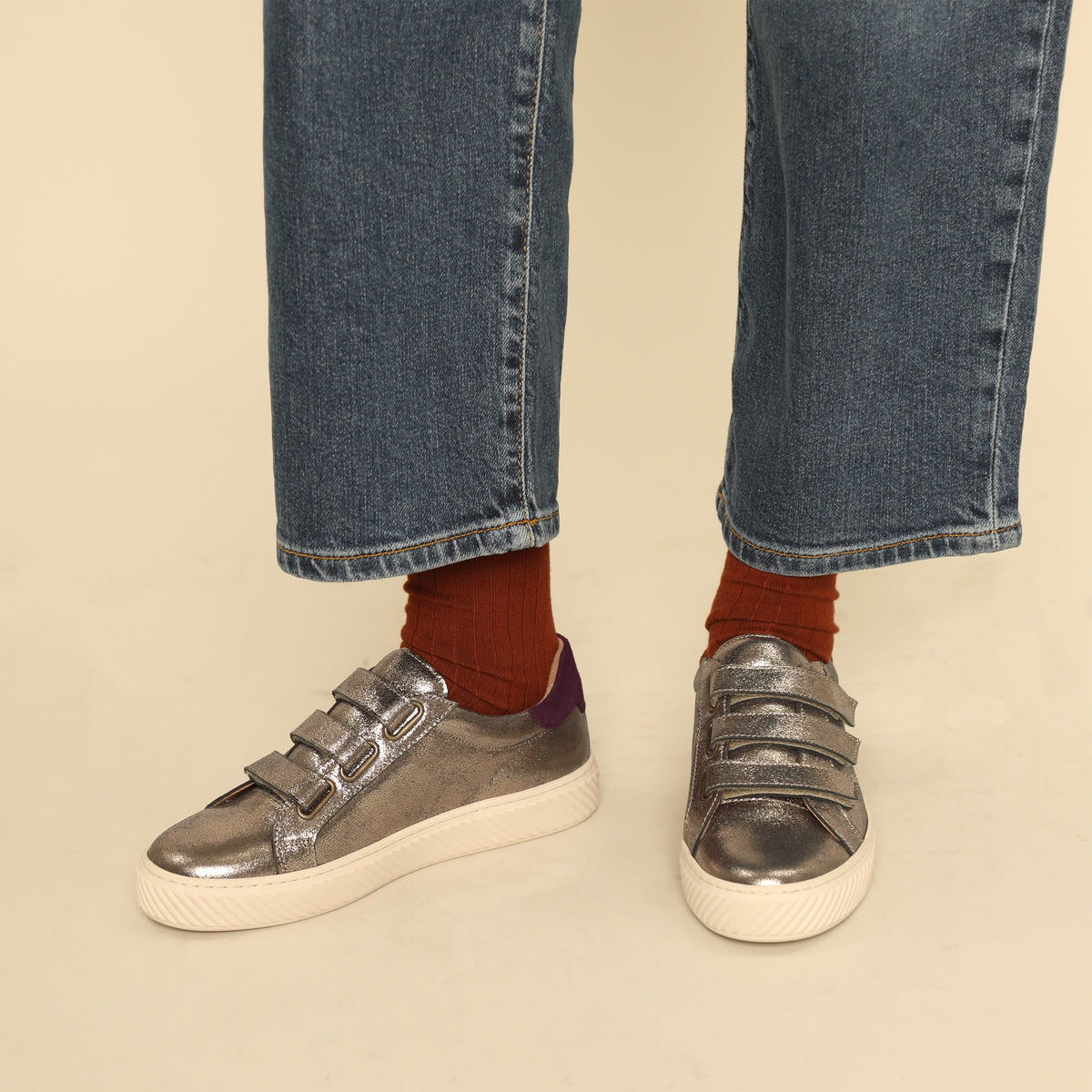 Narla Metallic Iron Trainer by Esska