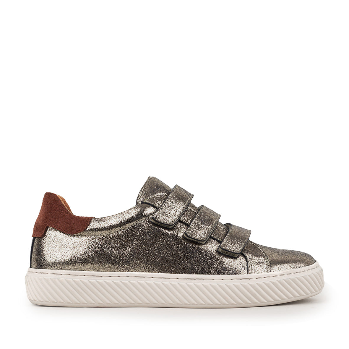 Second - Narla Metallic Iron - Size 37 UK4 Trainer by Esska