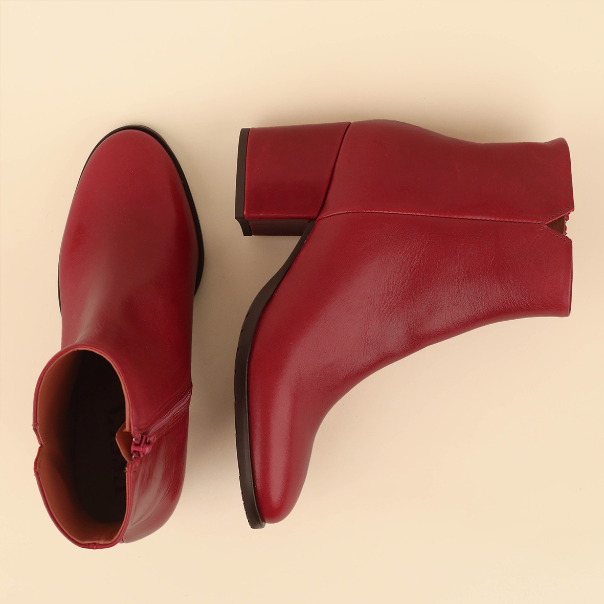 Natasha Red Brick Mid Boot by Esska
