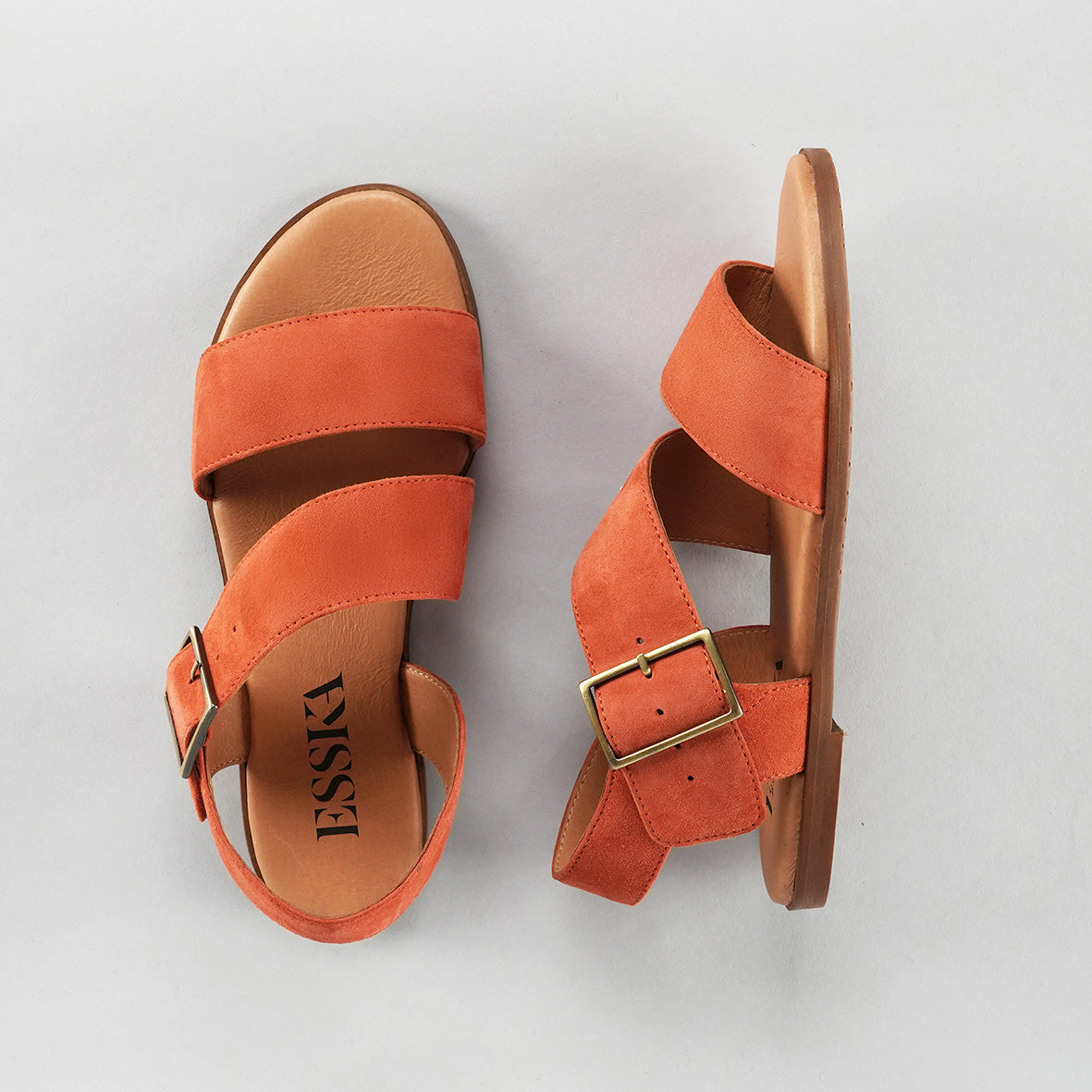 Nicole Rust Flat Sandal by Esska