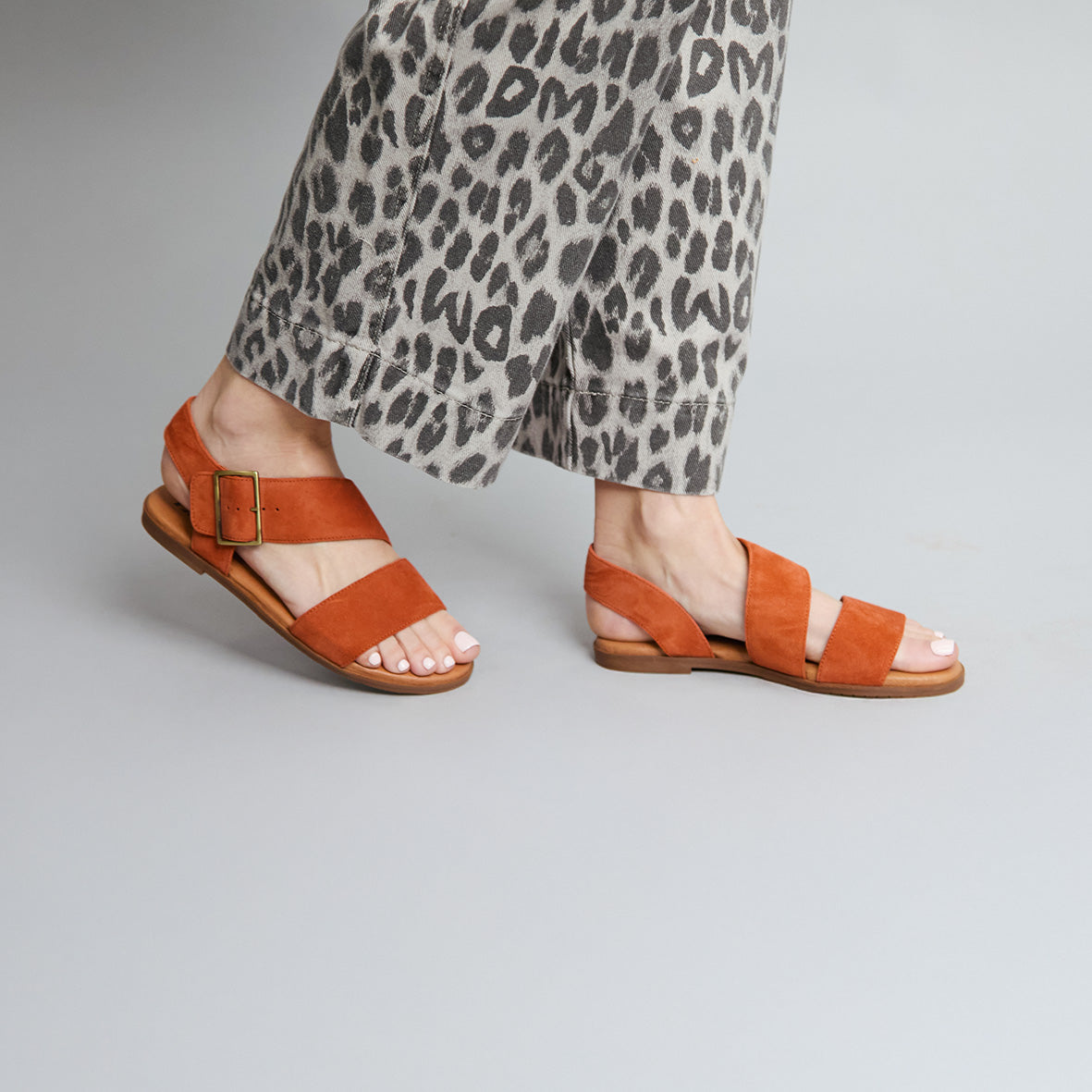 Nicole Rust Flat Sandal by Esska