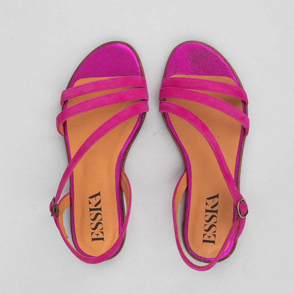 Nina Fuchsia Flat Sandal by Esska