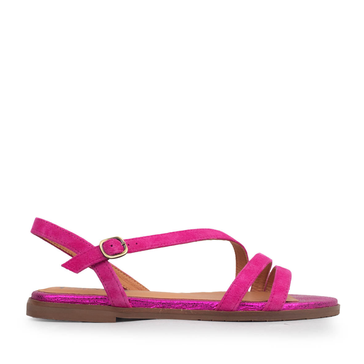 Nina Fuchsia Flat Sandal by Esska