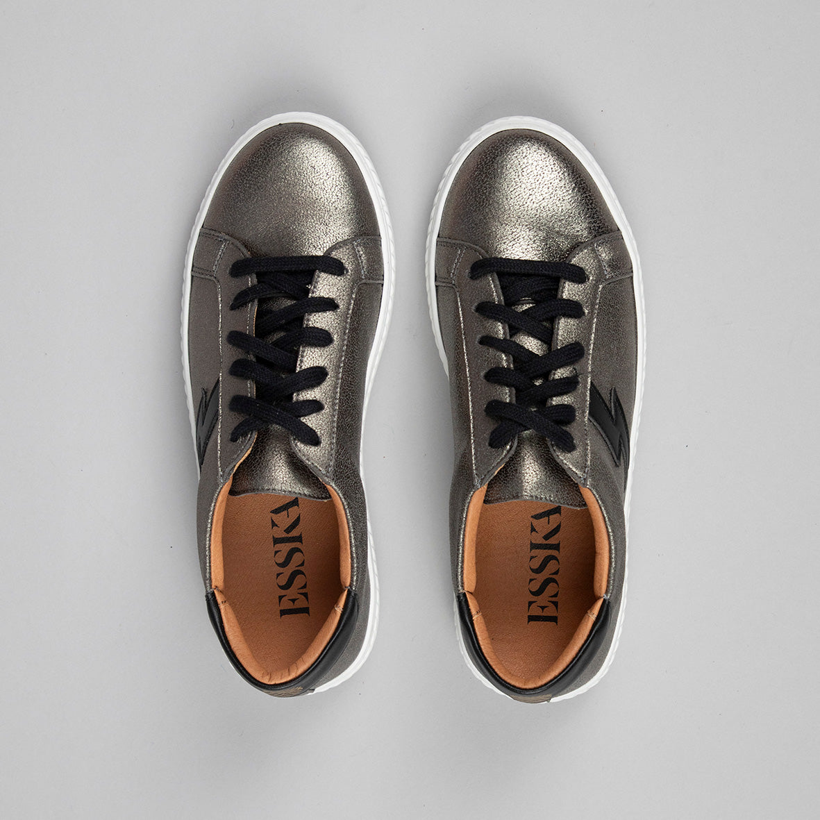Nola Vegan Gunmetal Trainer by Esska