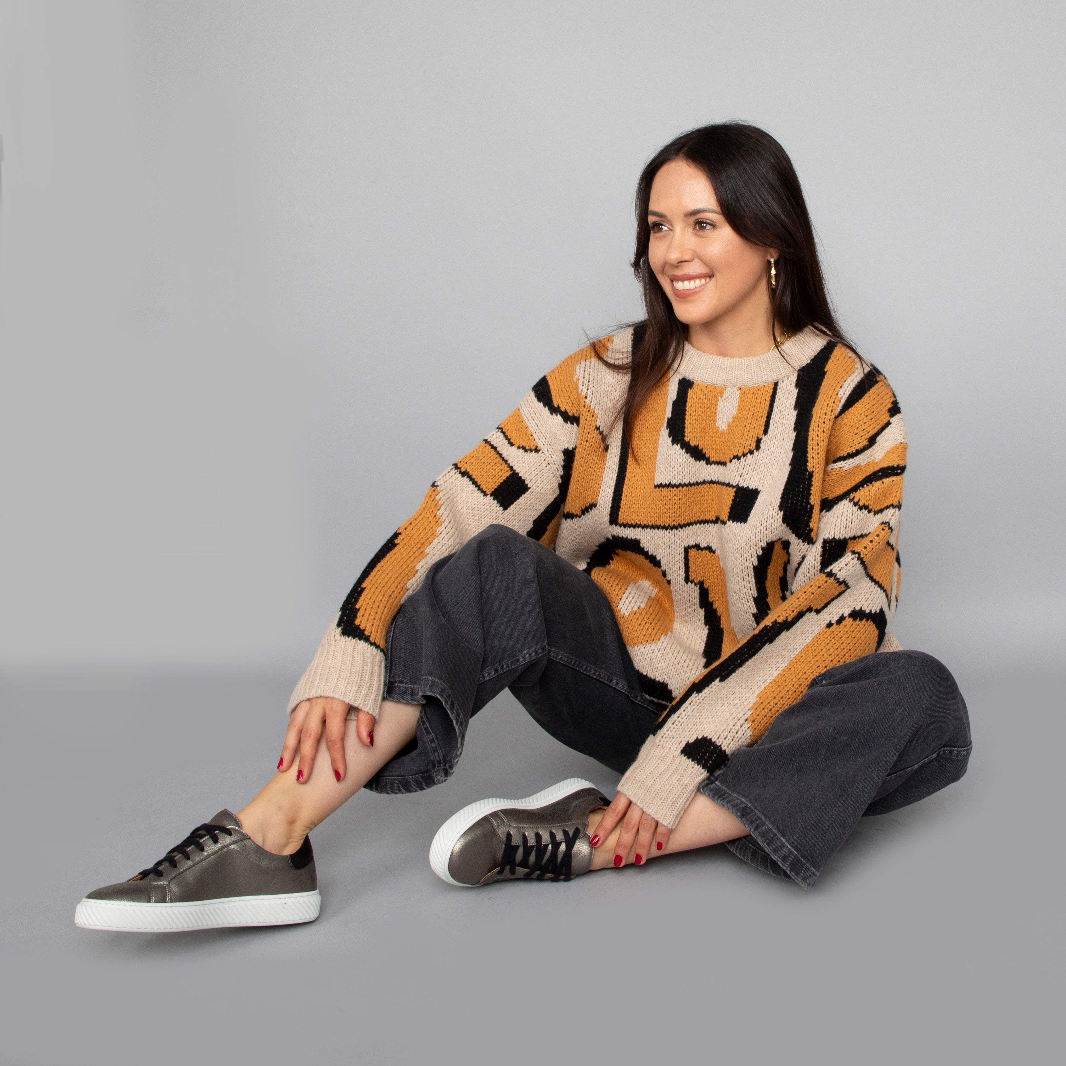 Nola Vegan Gunmetal Trainer by Esska