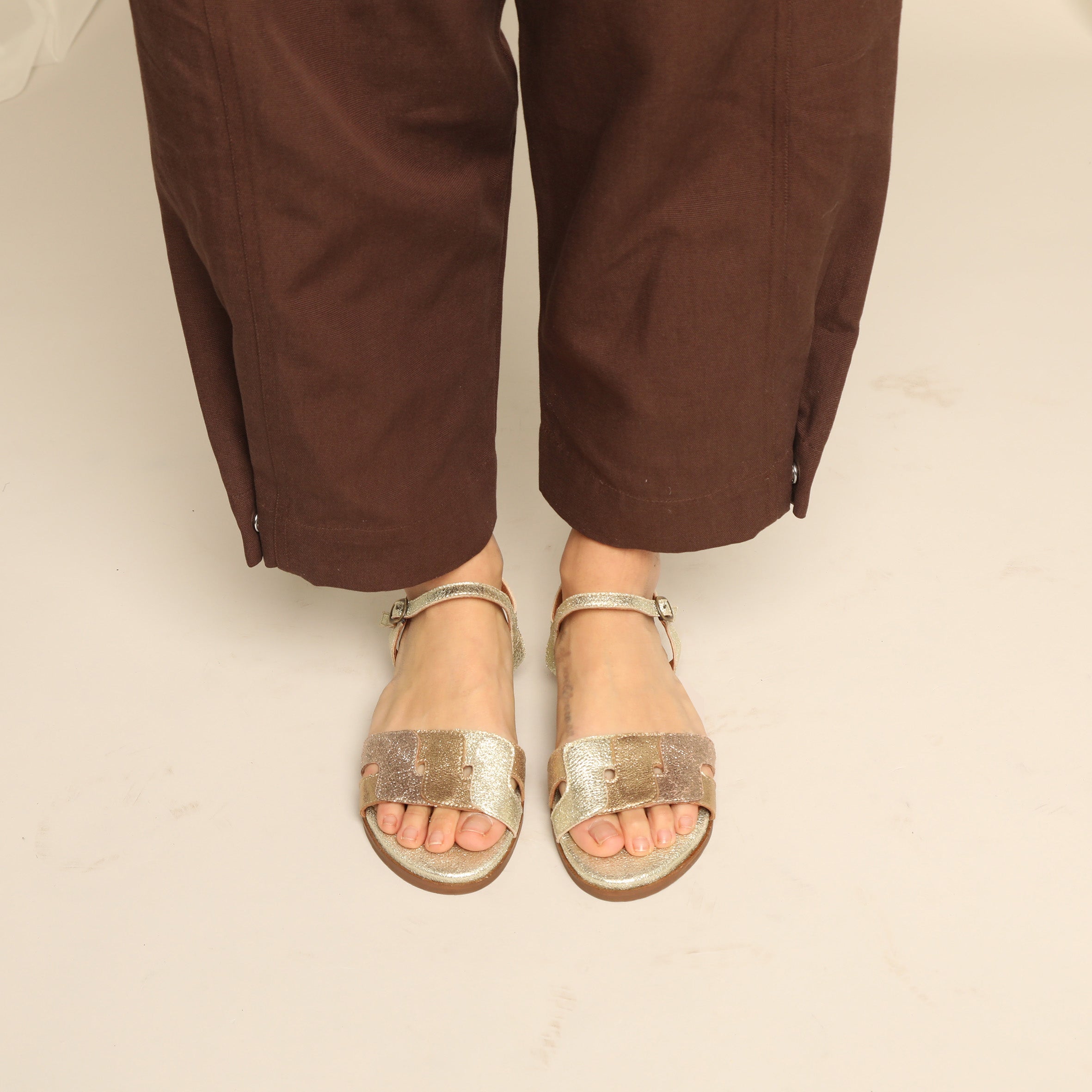 Nova Metallic Multi Flat Sandal by Esska