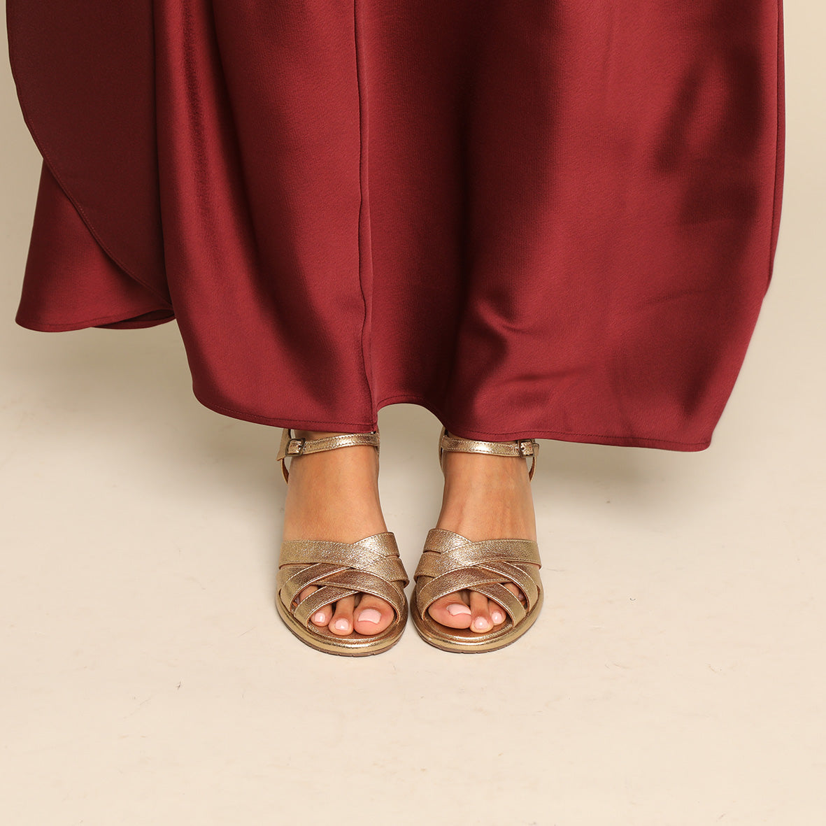 Octavia Gold Dust Low Sandal by Esska