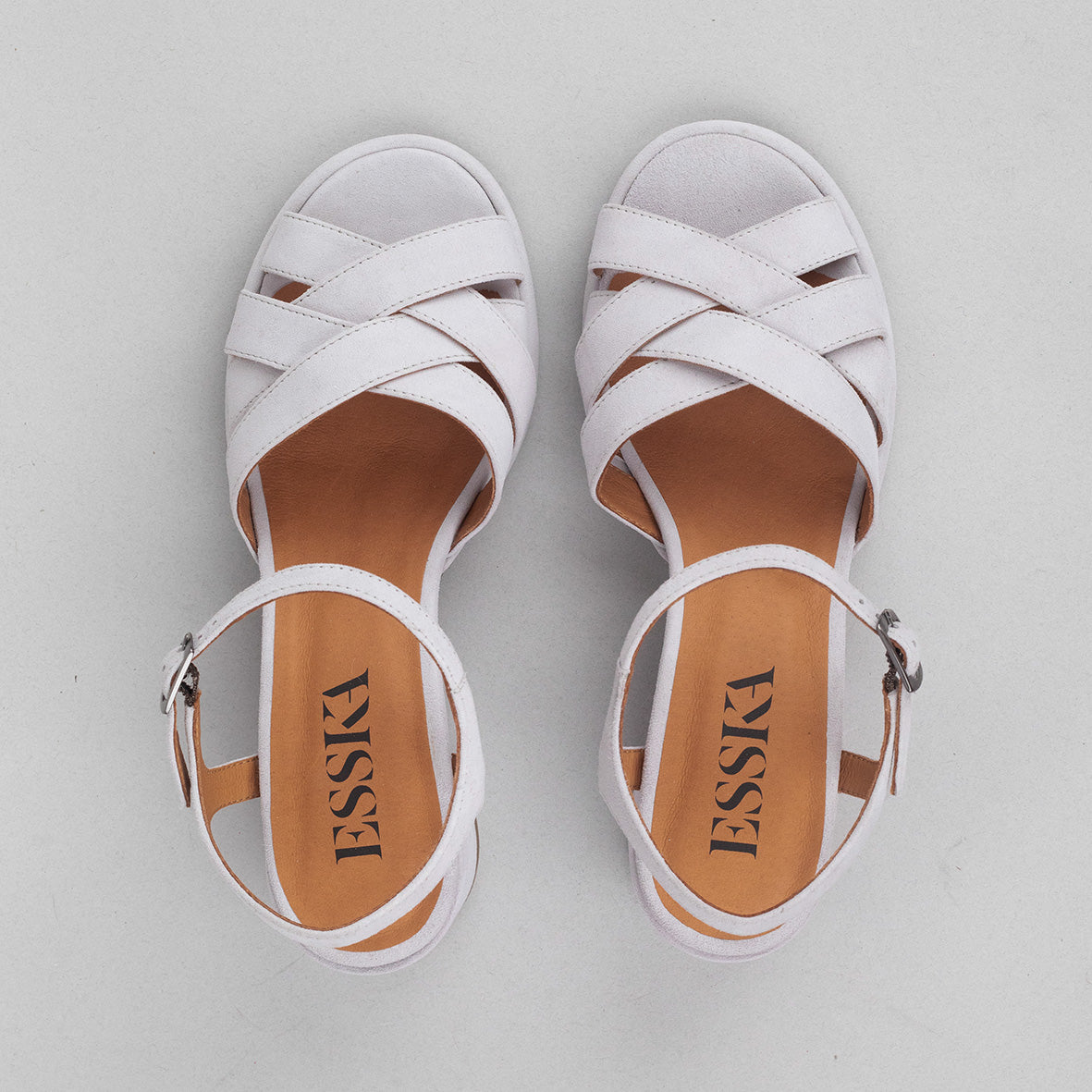 Octavia Light Grey Low Sandal by Esska